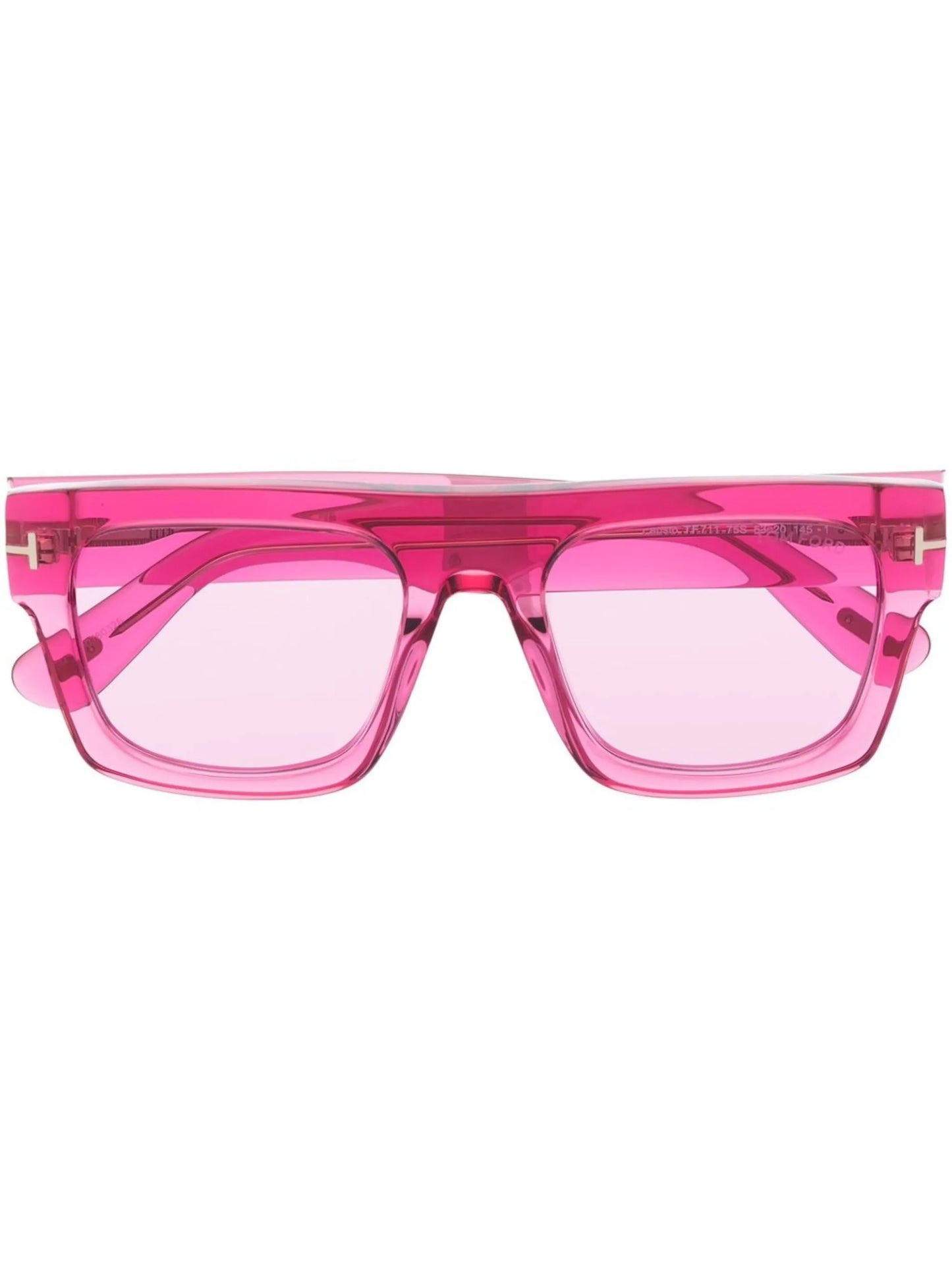 transparent square-frame sunglasses