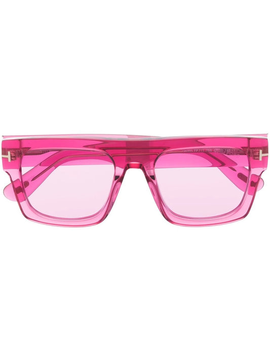 transparent square-frame sunglasses