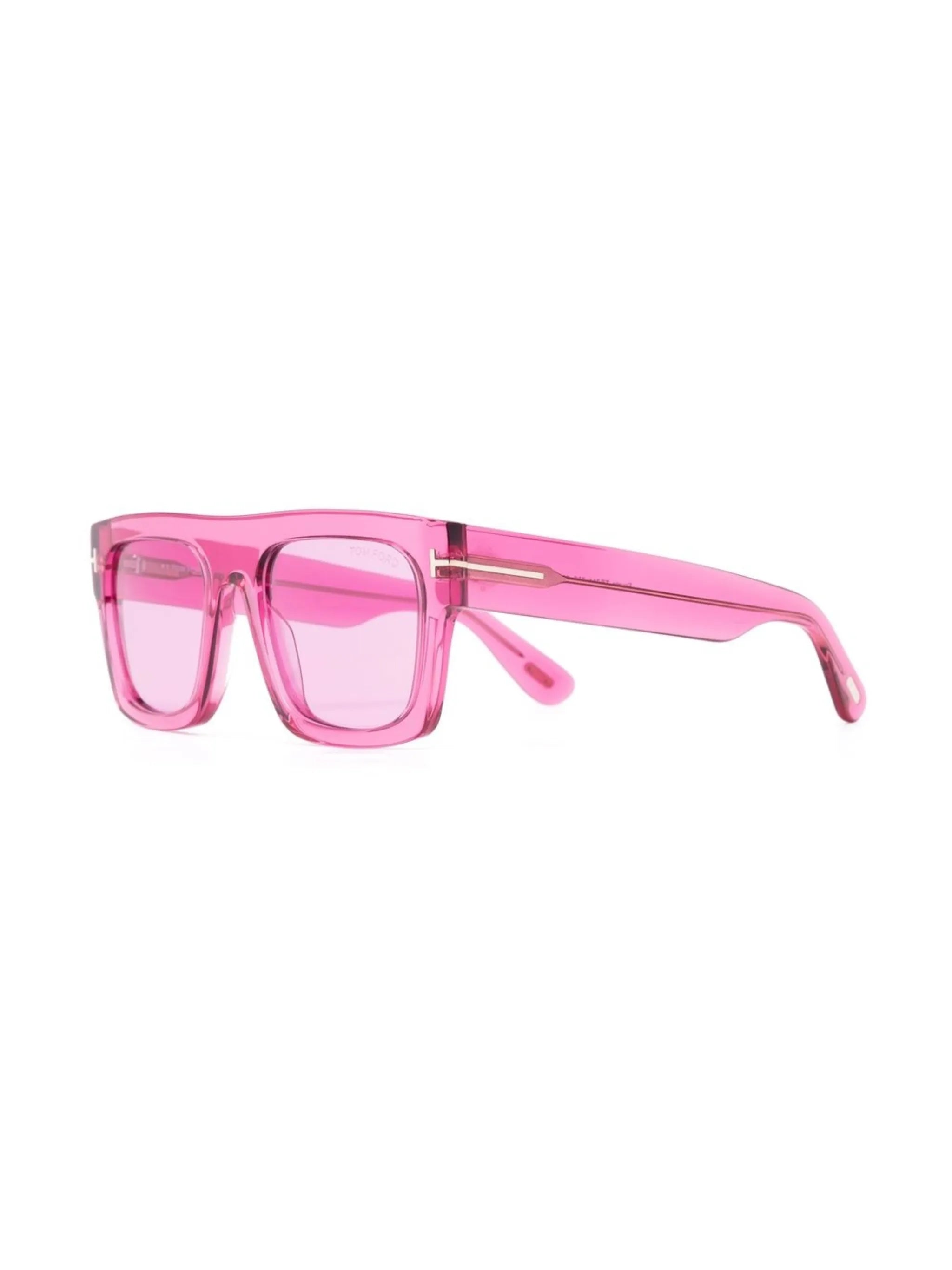 transparent square-frame sunglasses