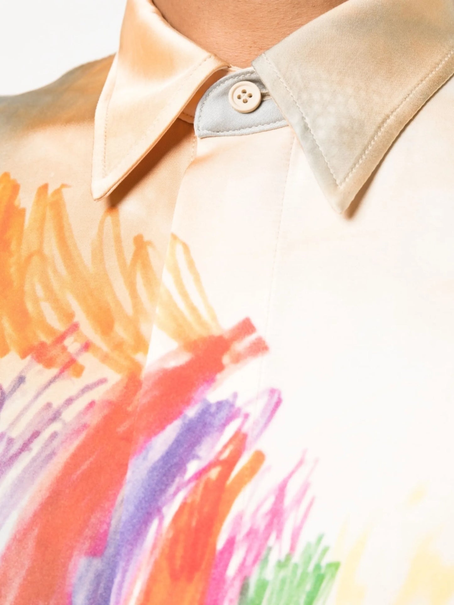 Cartoon-print short-sleeved shirt