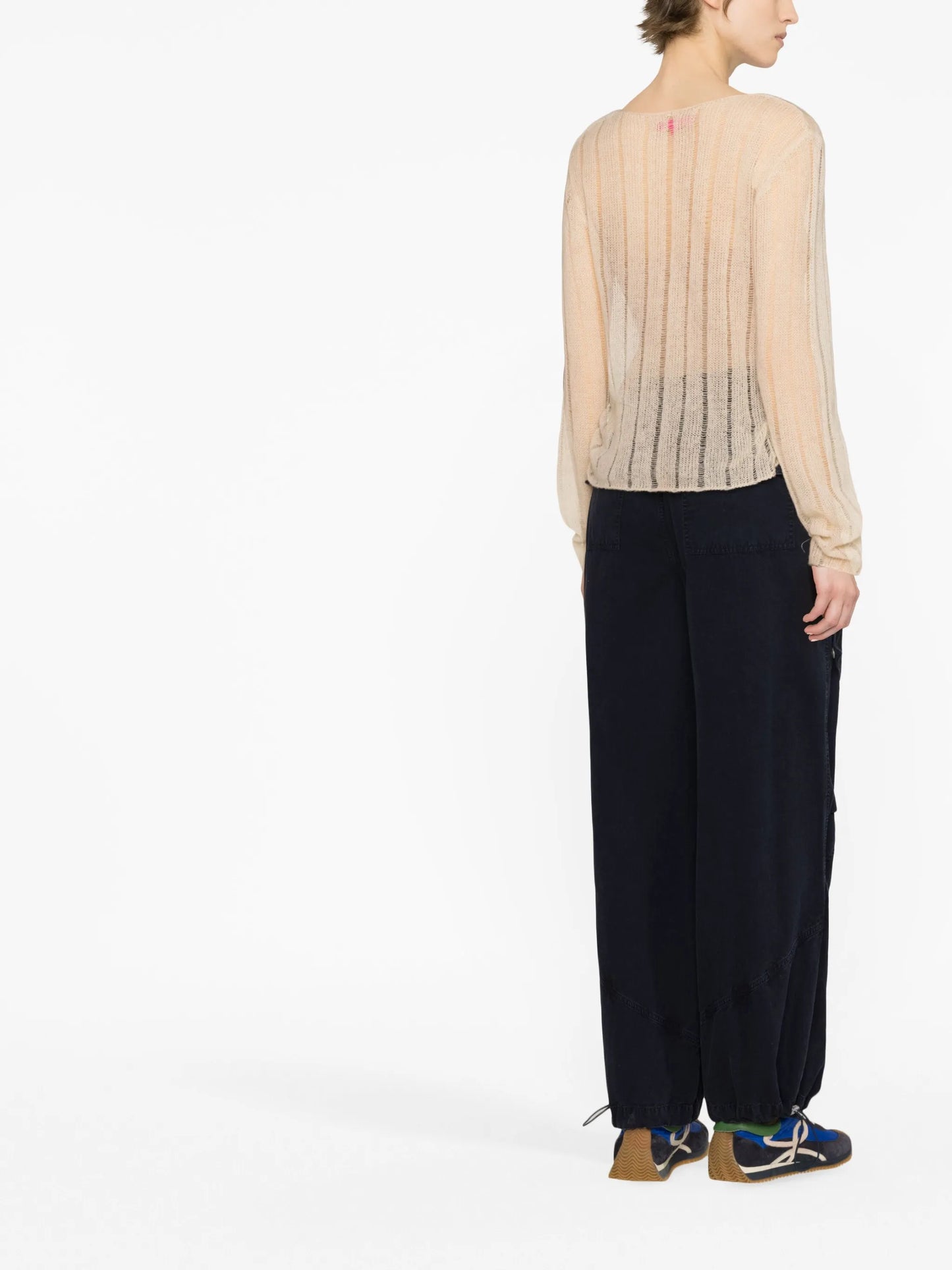 open-knit cashmere-blend jumper