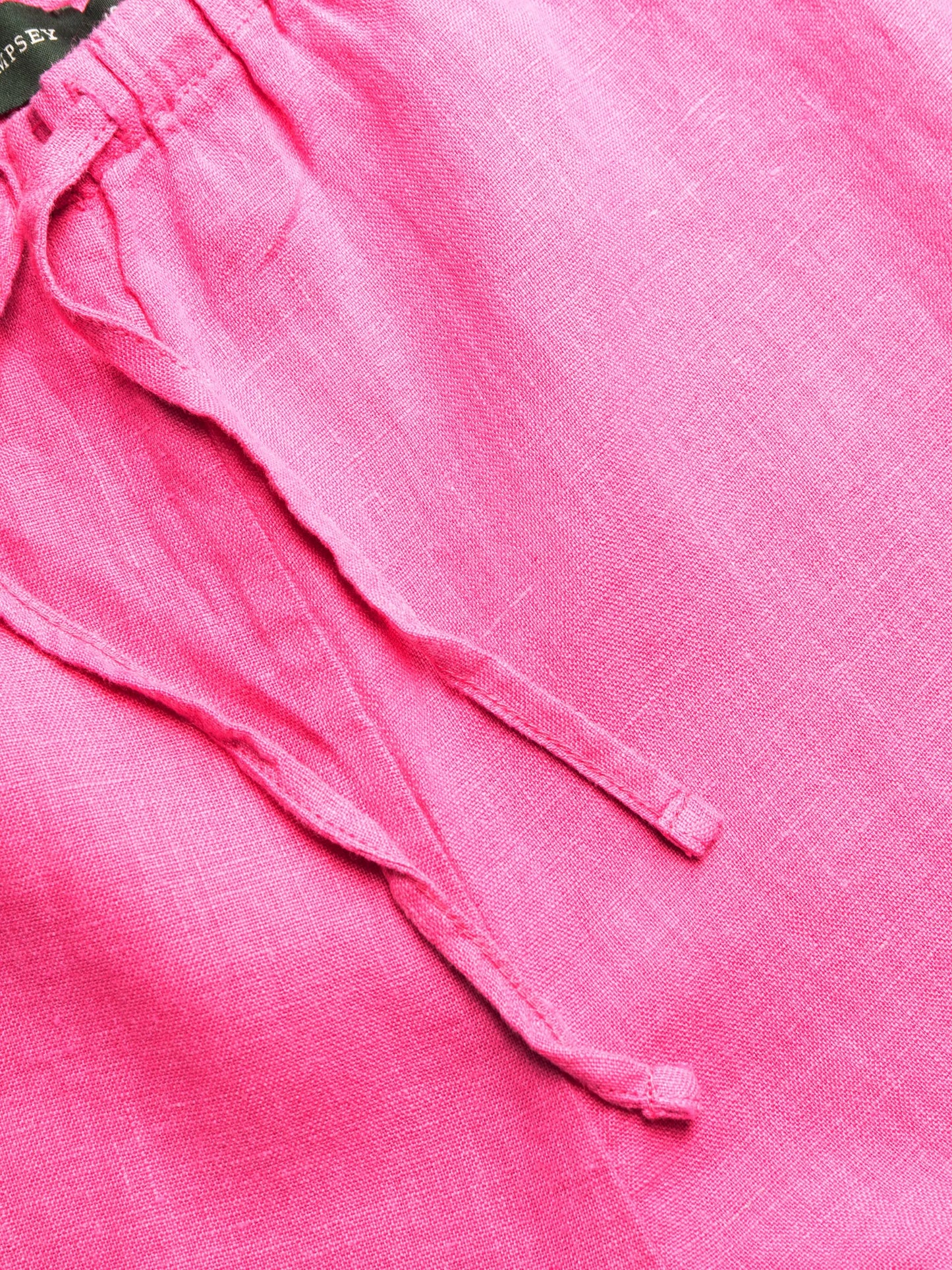 high-waisted linen pyjama bottoms