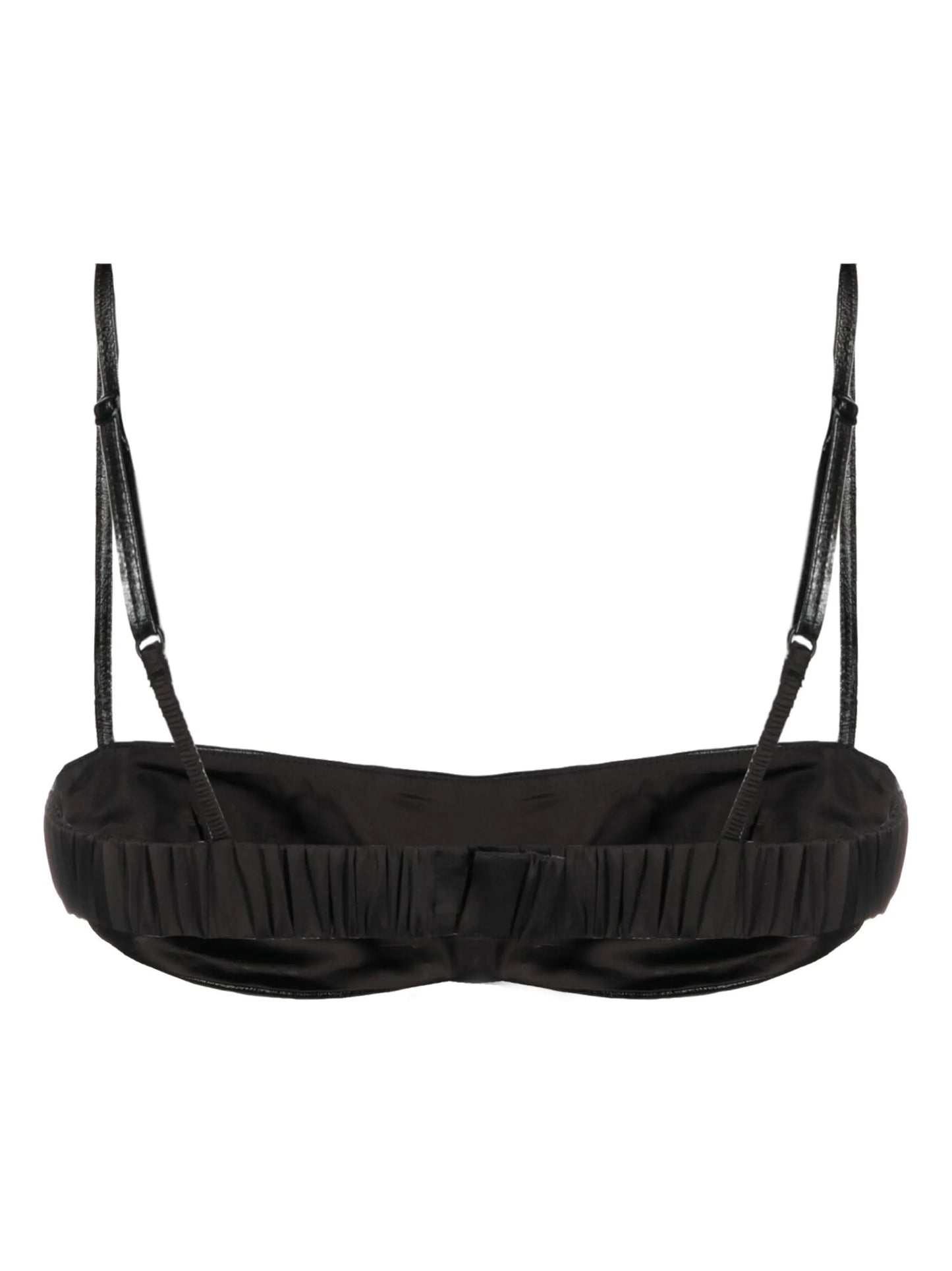 faux-leather studded bra