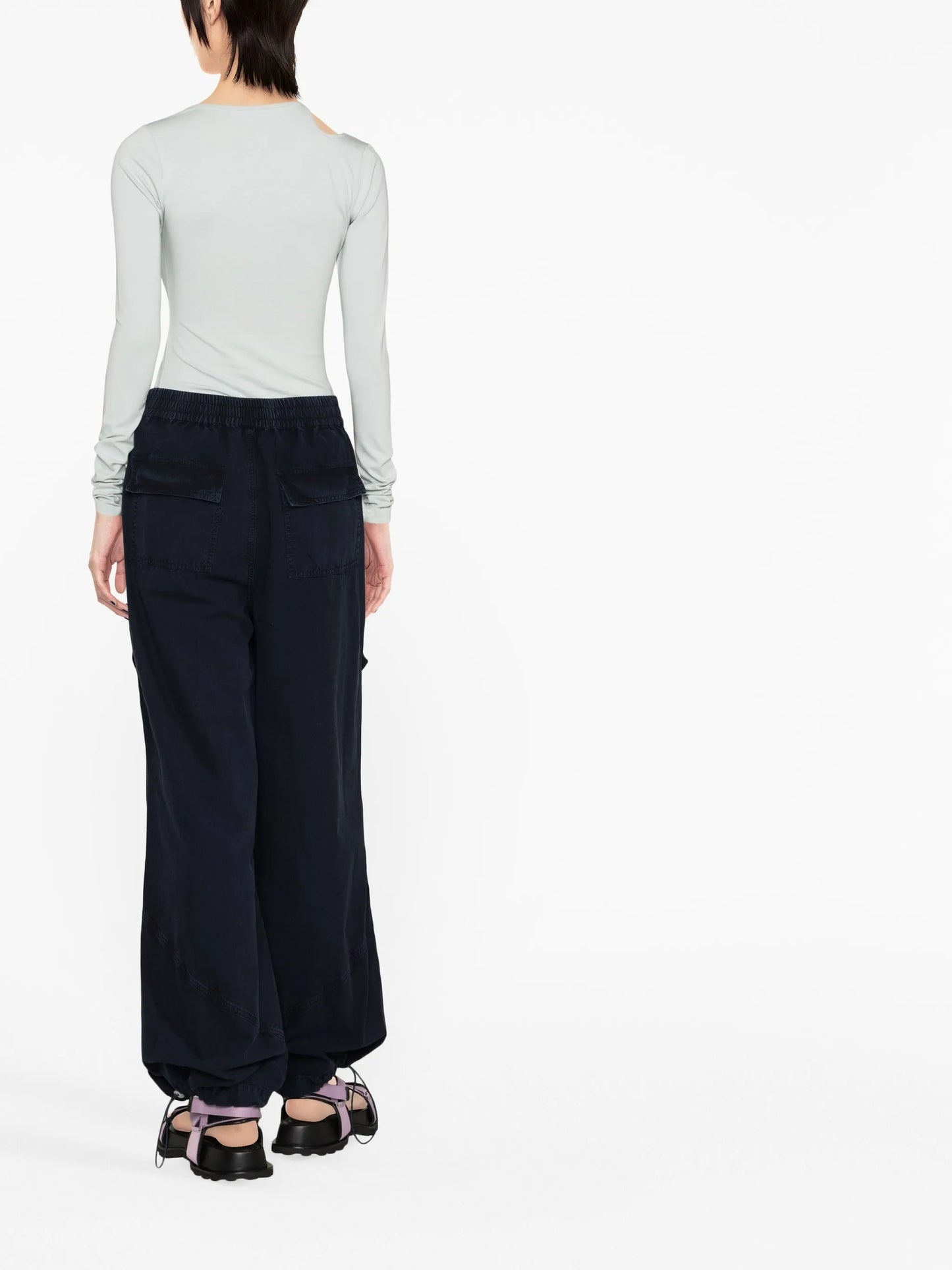 cut-out long-sleeve T-shirt