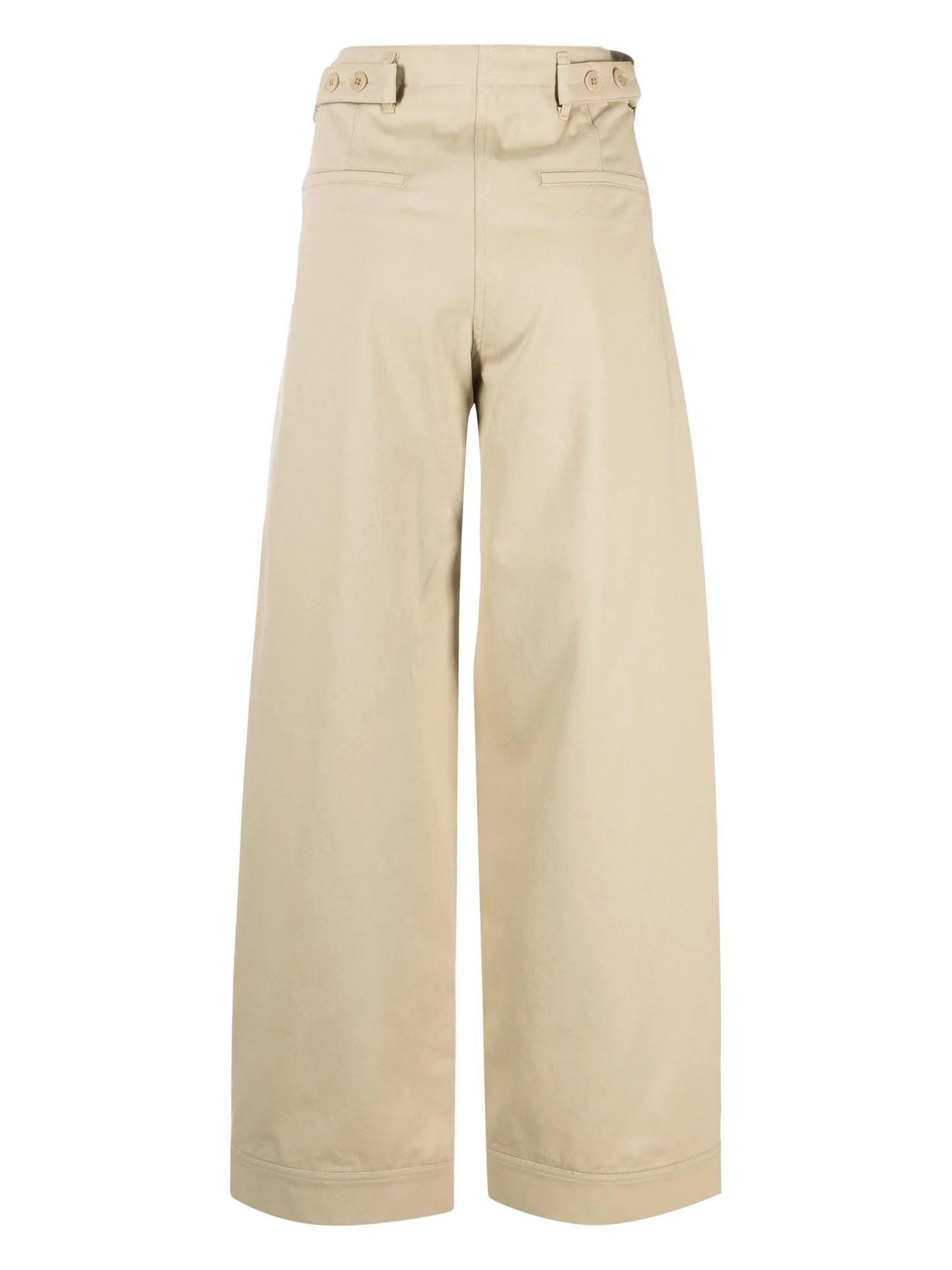 wide-leg belted trousers