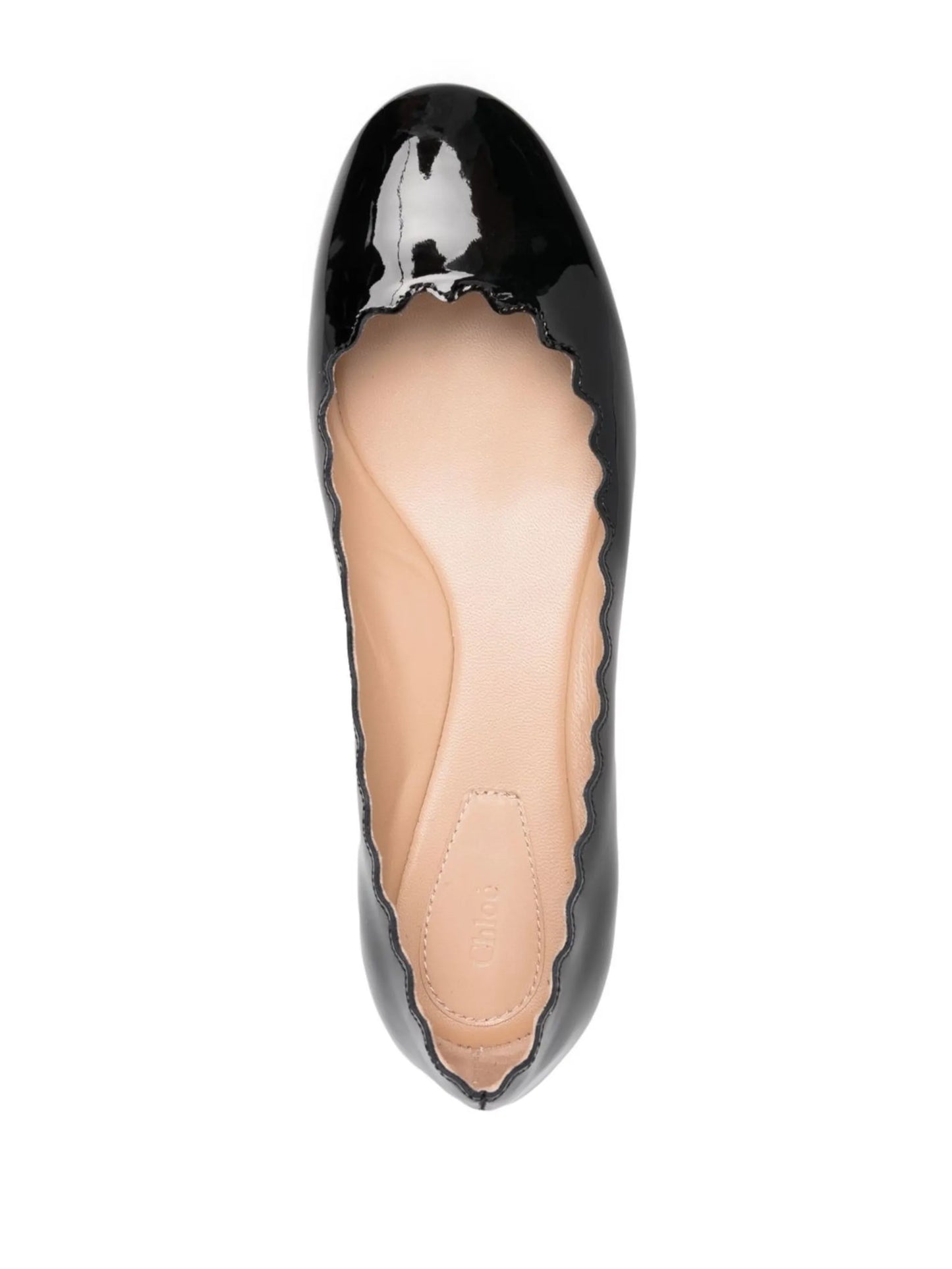 patent finish ballerina flats