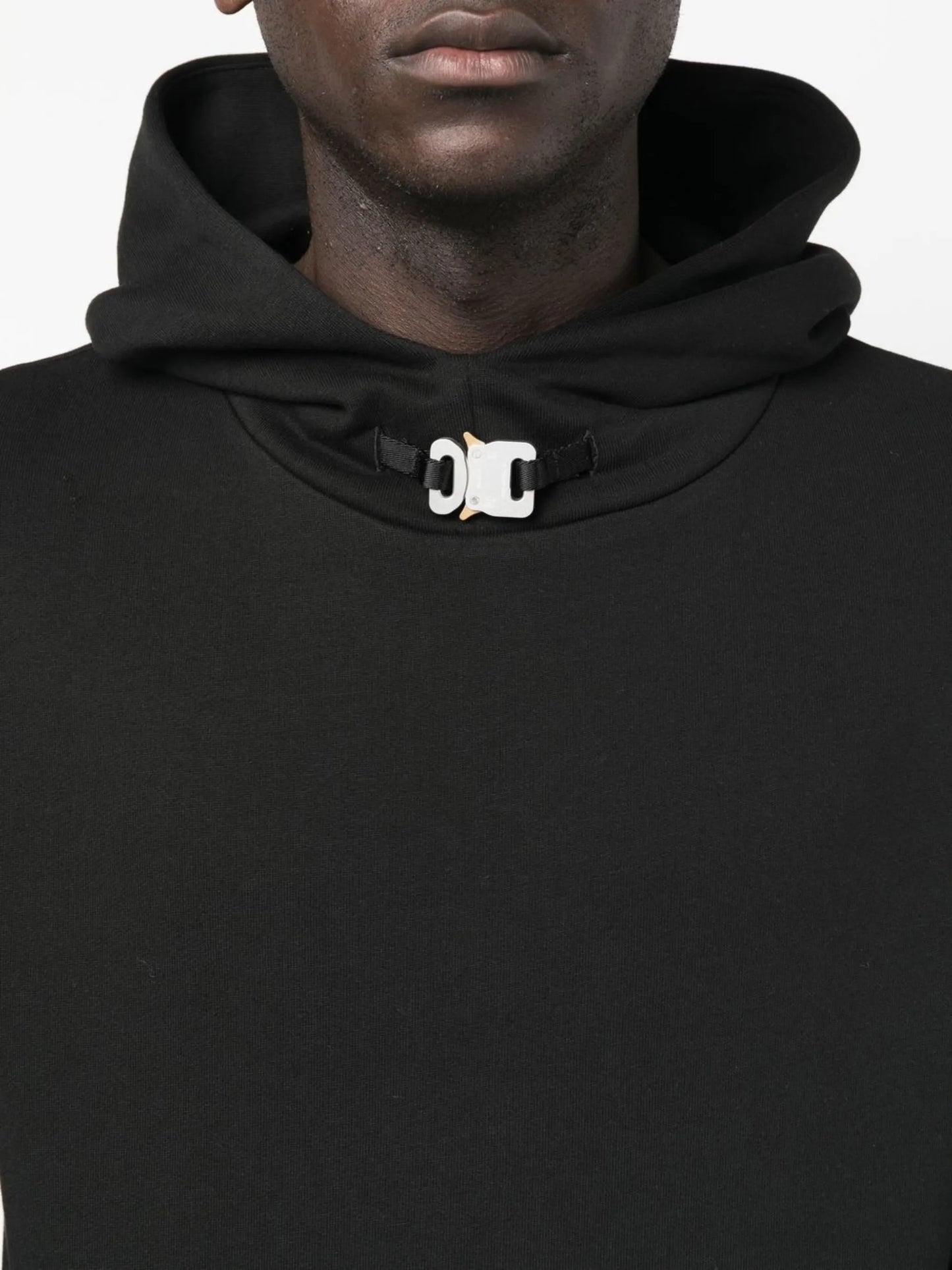 cotton front-buckle hoodie
