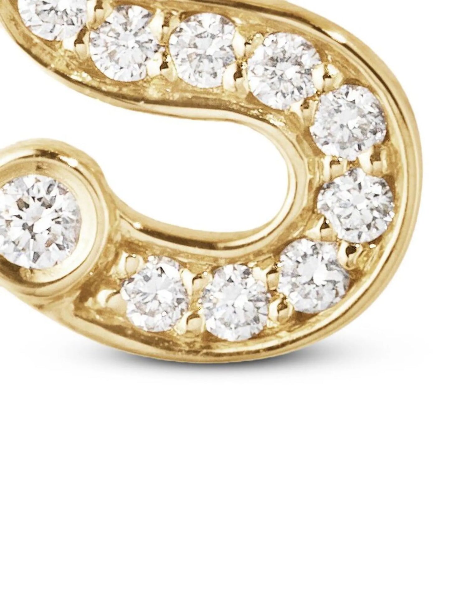 18kt yellow gold Petite S stud earring