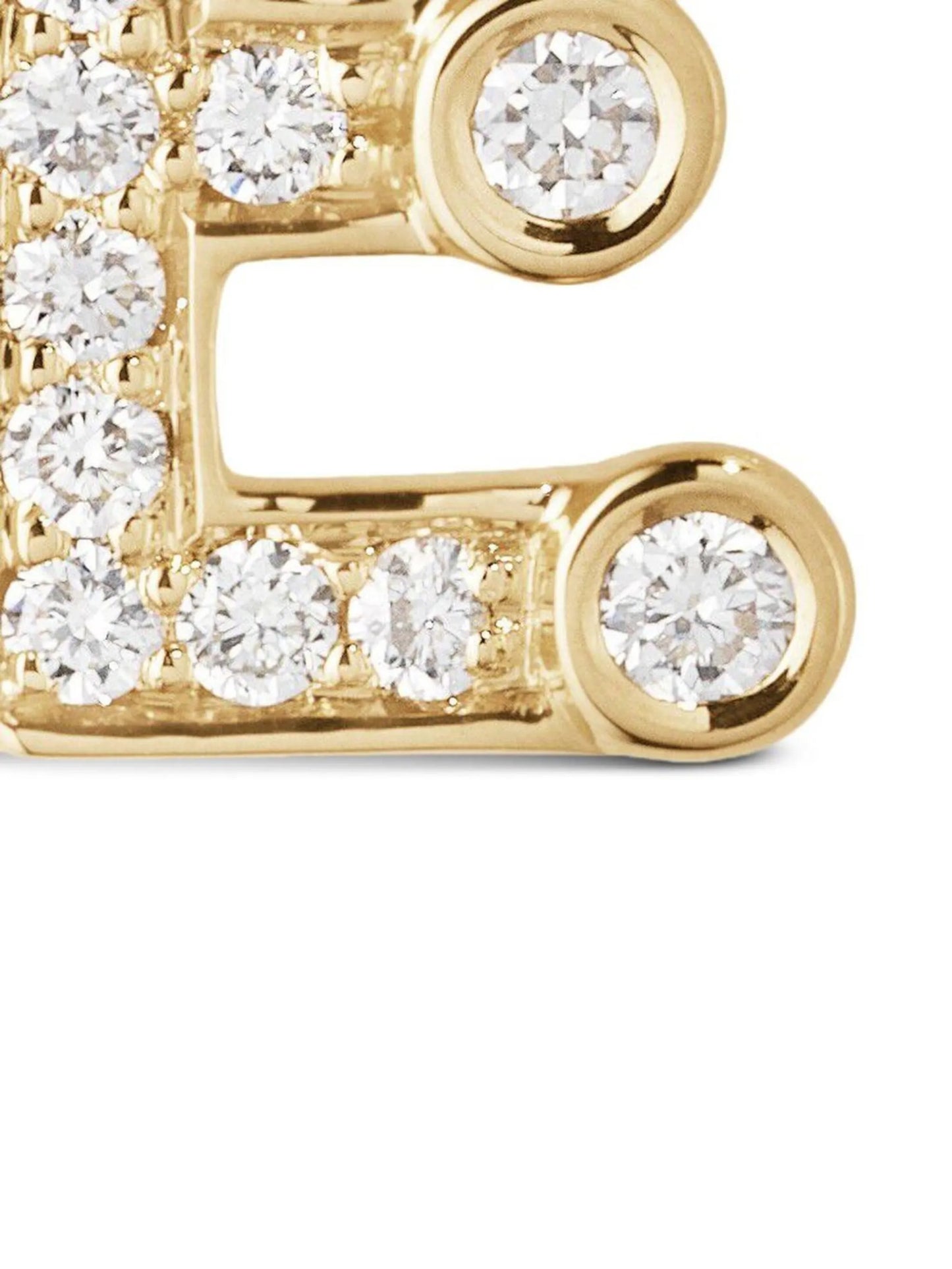 18kt yellow gold Petite E stud earring