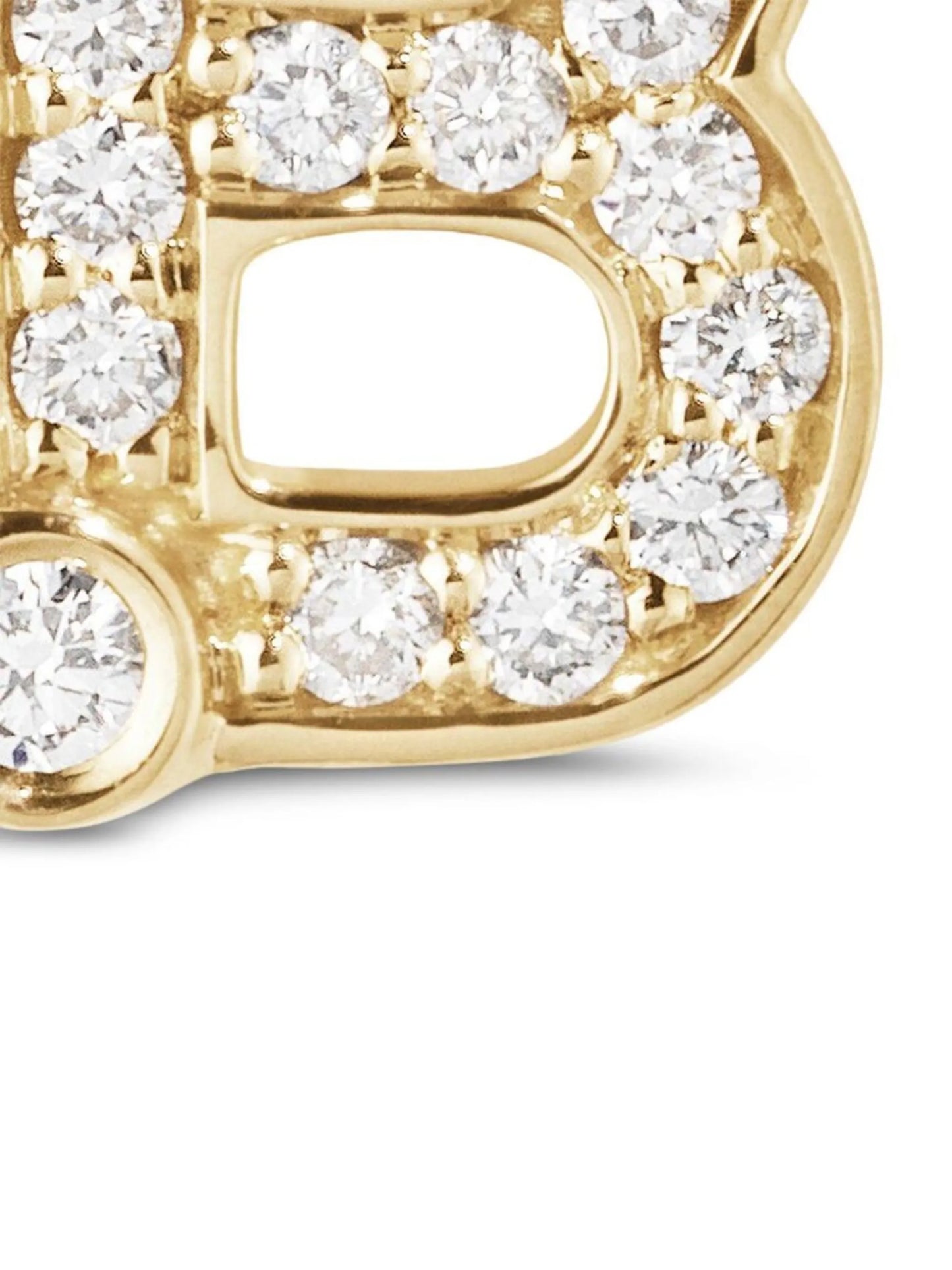 18kt yellow gold Petite B stud earring
