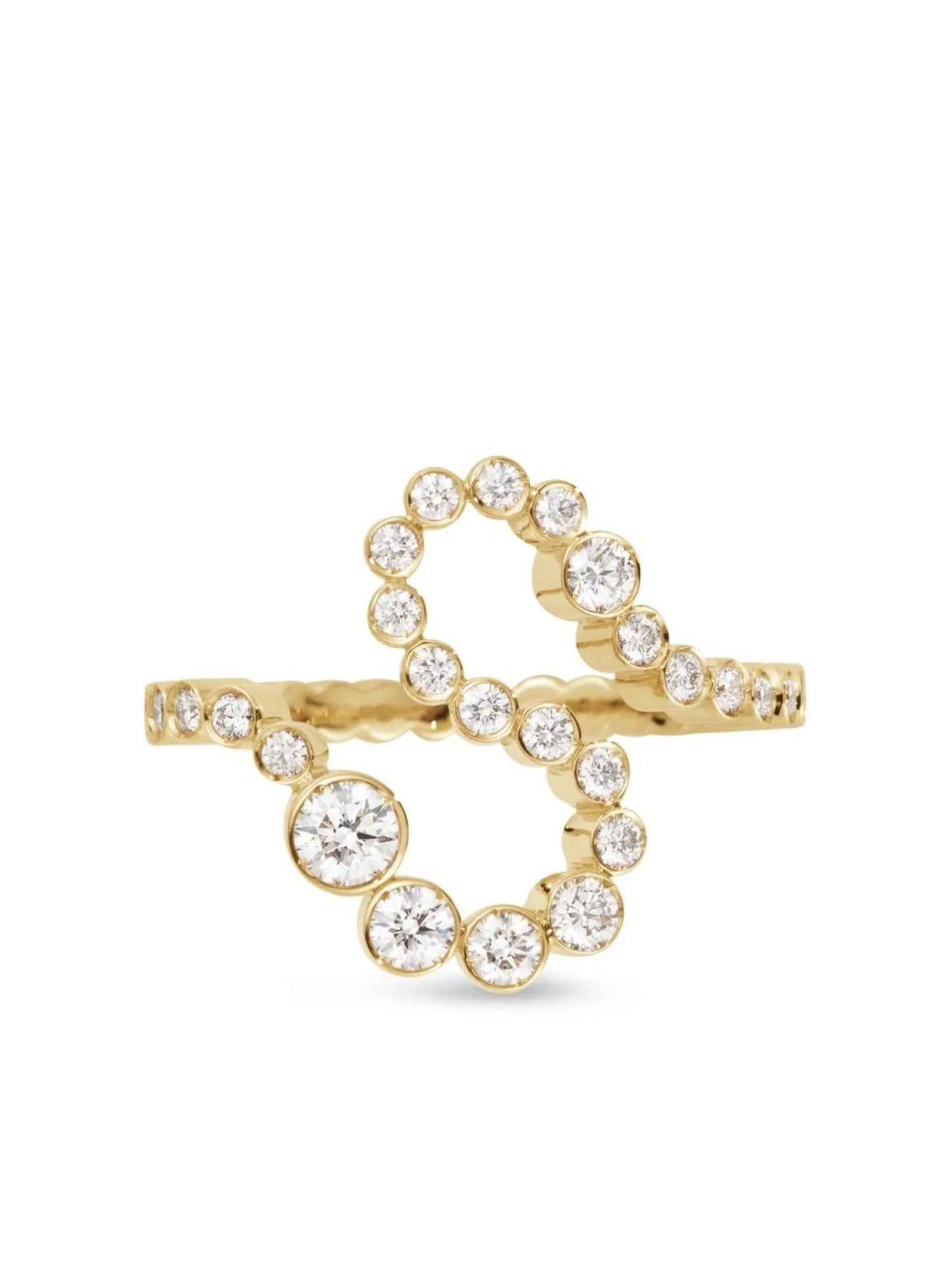 18kt yellow gold Ensemble Coeur S ring