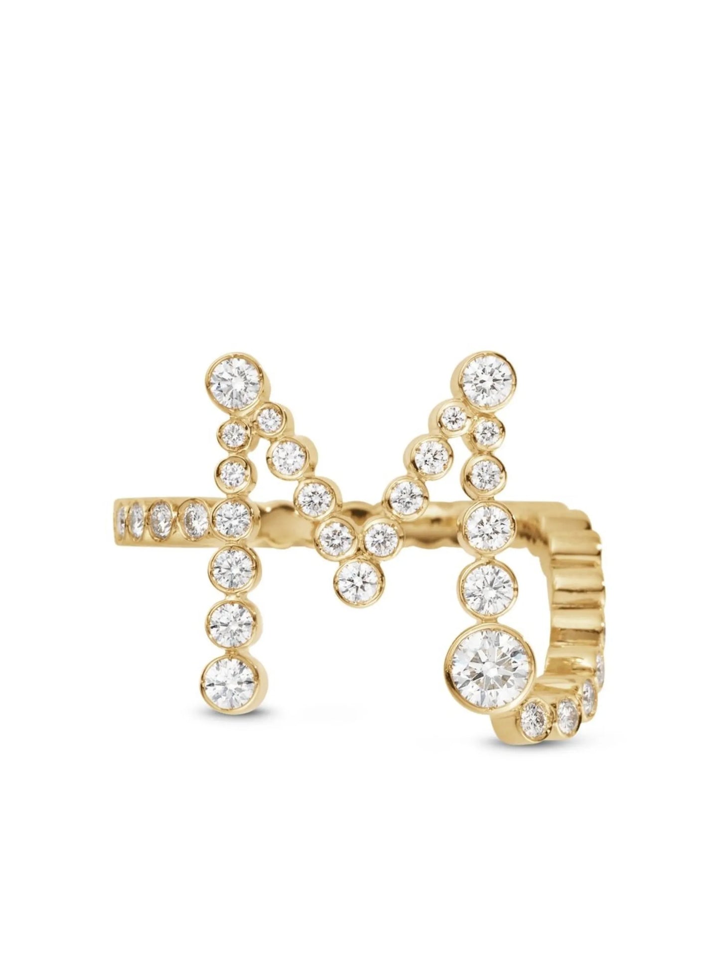 18kt yellow gold Ensemble Coeur M ring