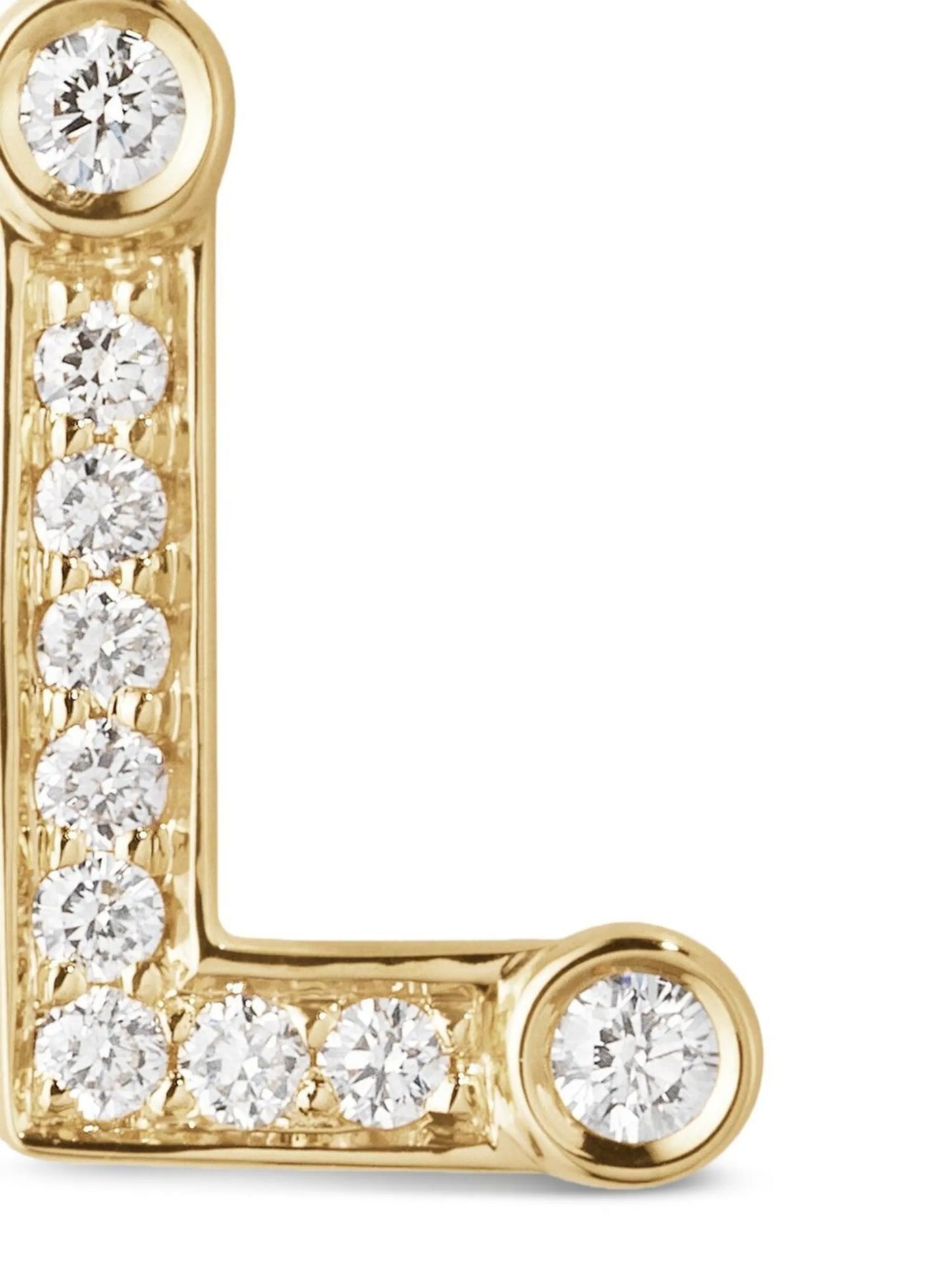 18kt yellow gold Petite L stud earring