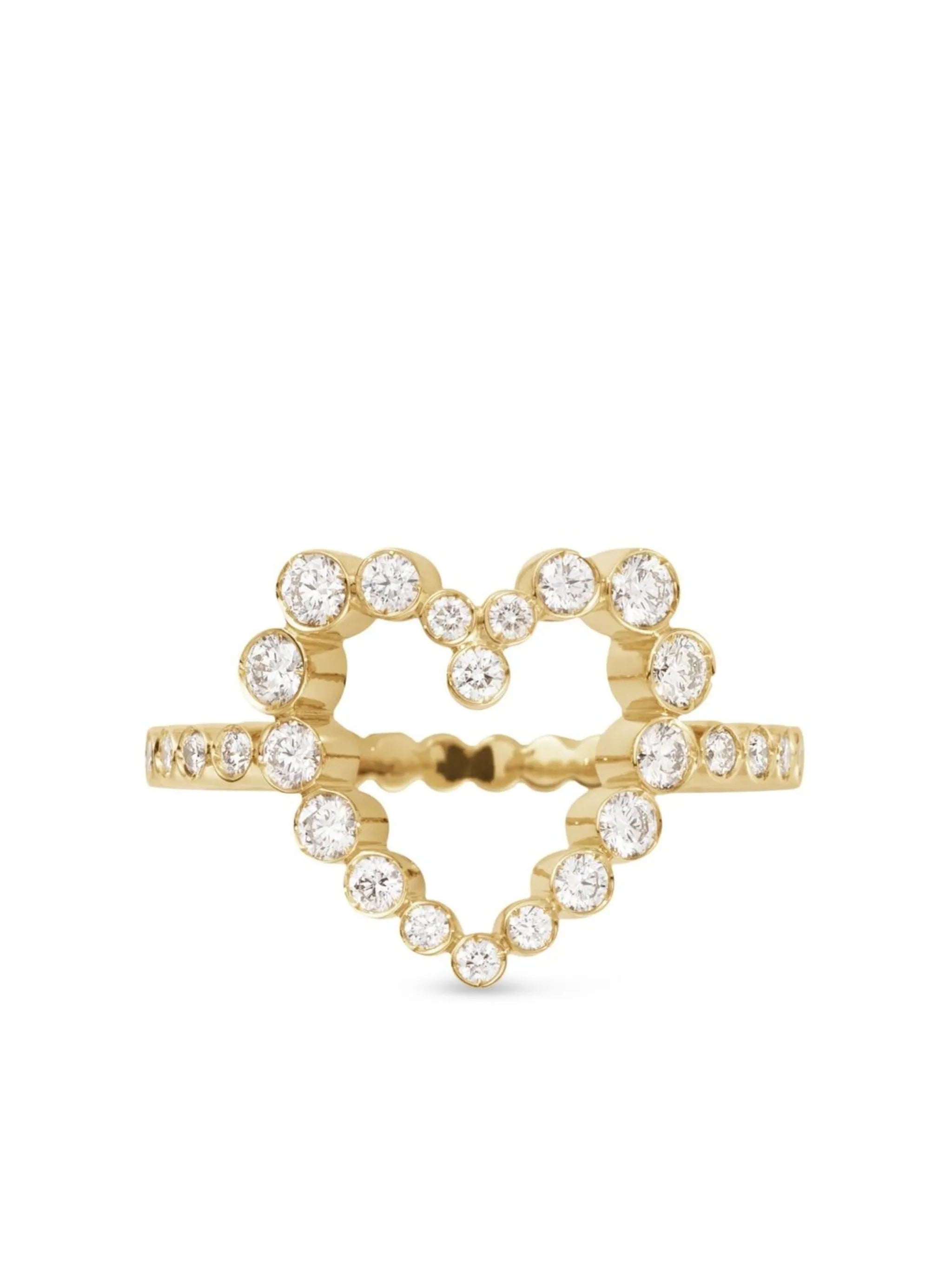 18kt yellow gold Ensemble Coeur Heart ring