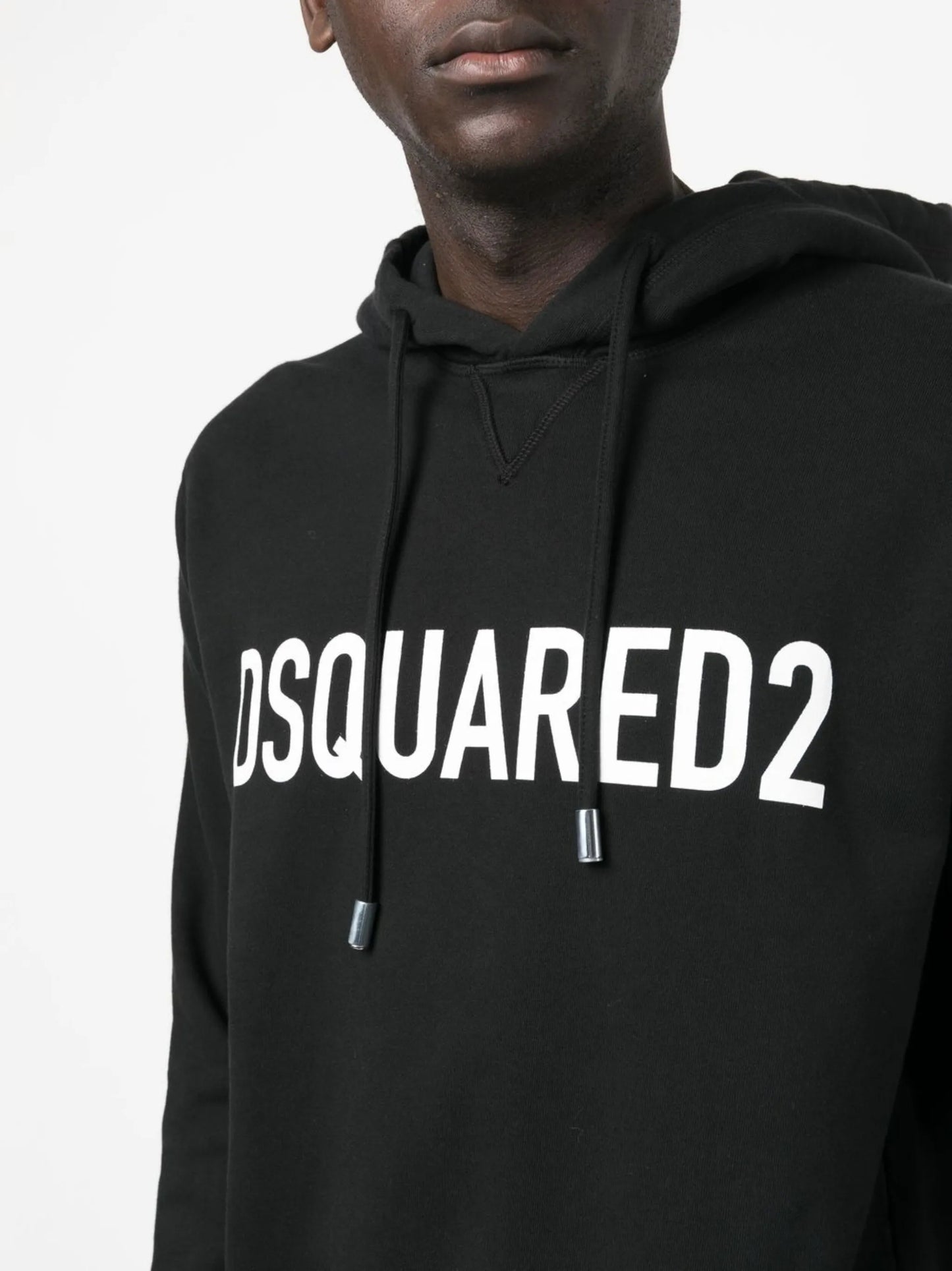 logo-print cotton hoodie