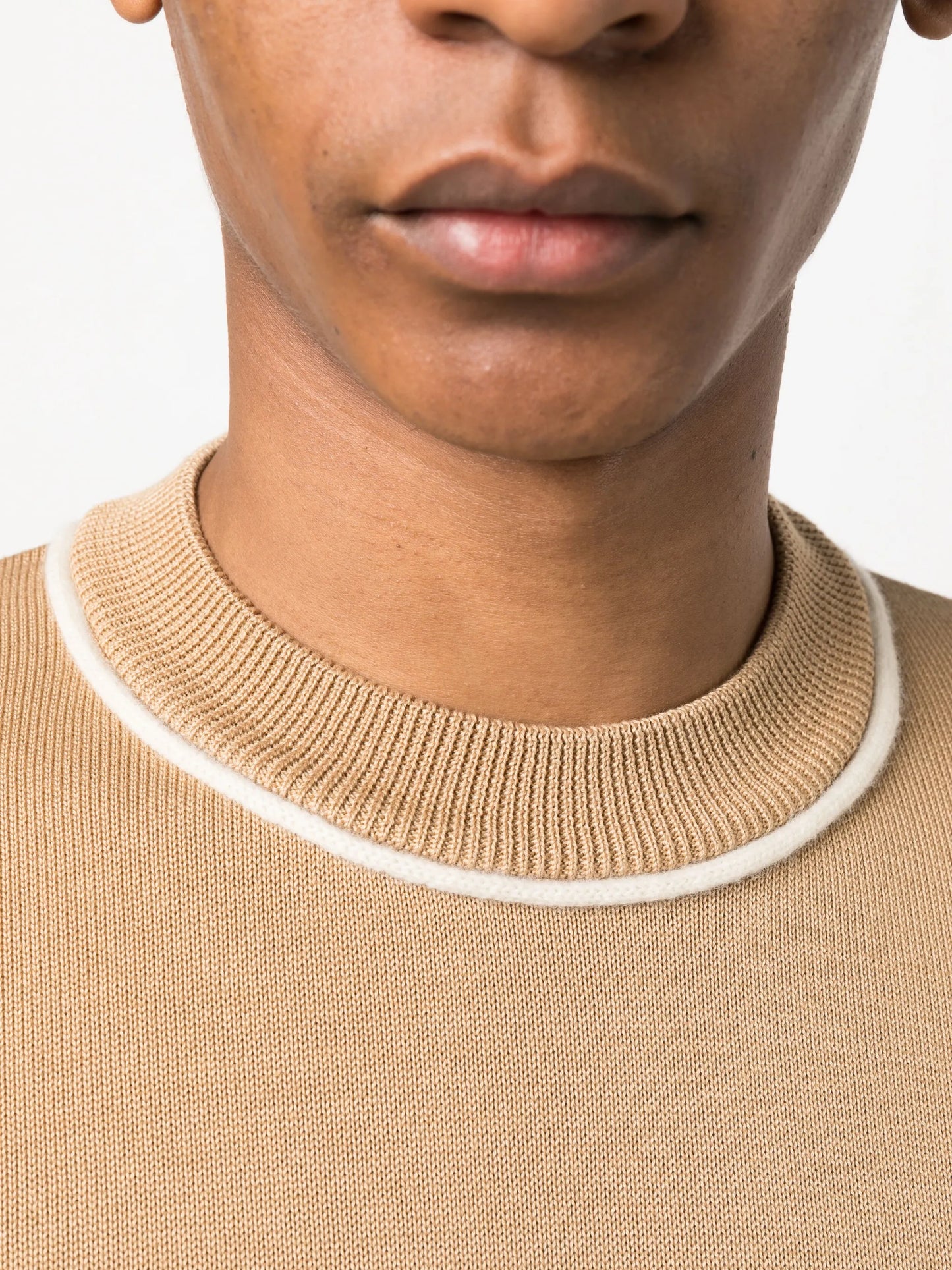 Beckett contrast-trim cotton-blend jumper
