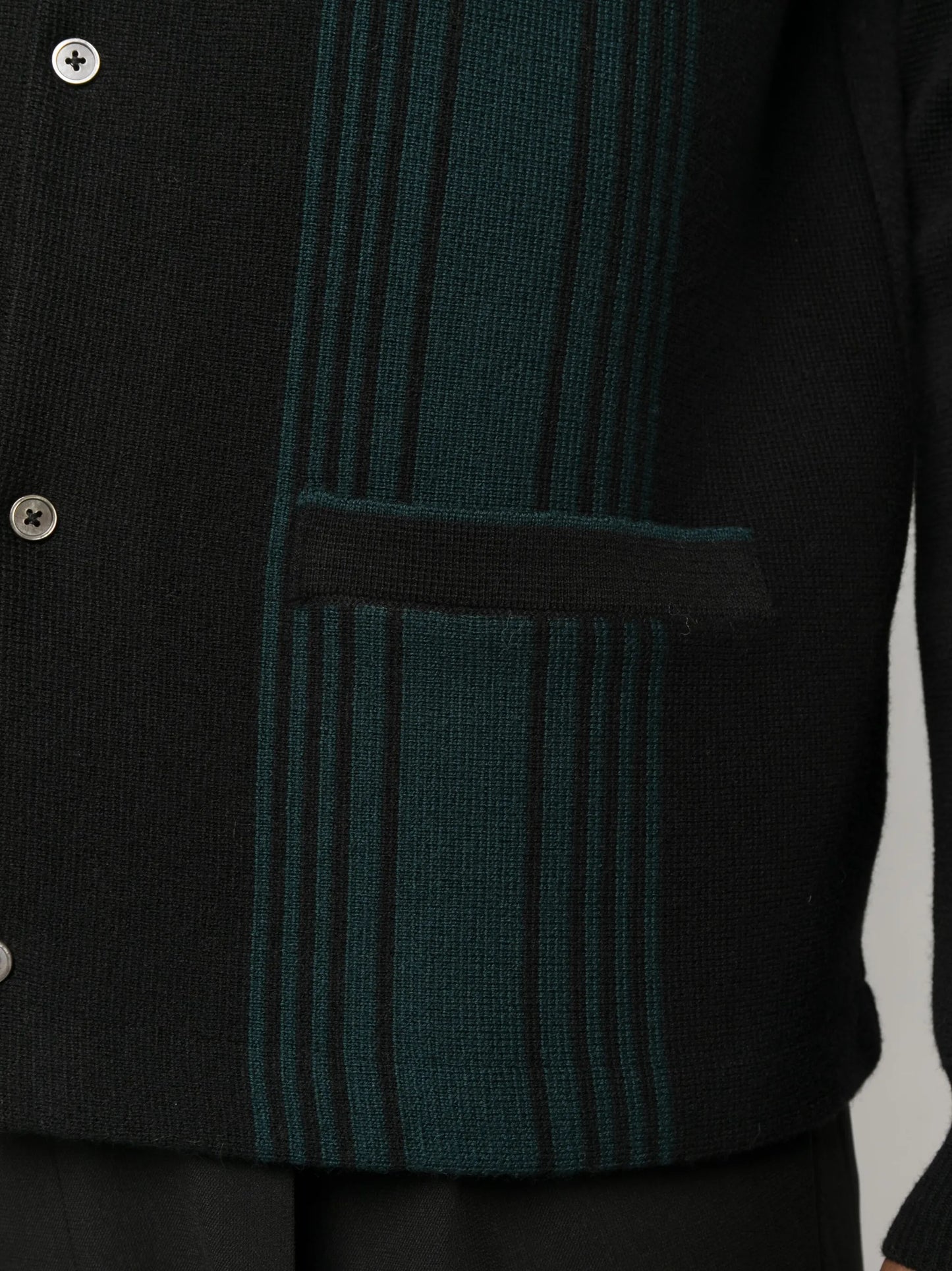 striped knit merino cardigan