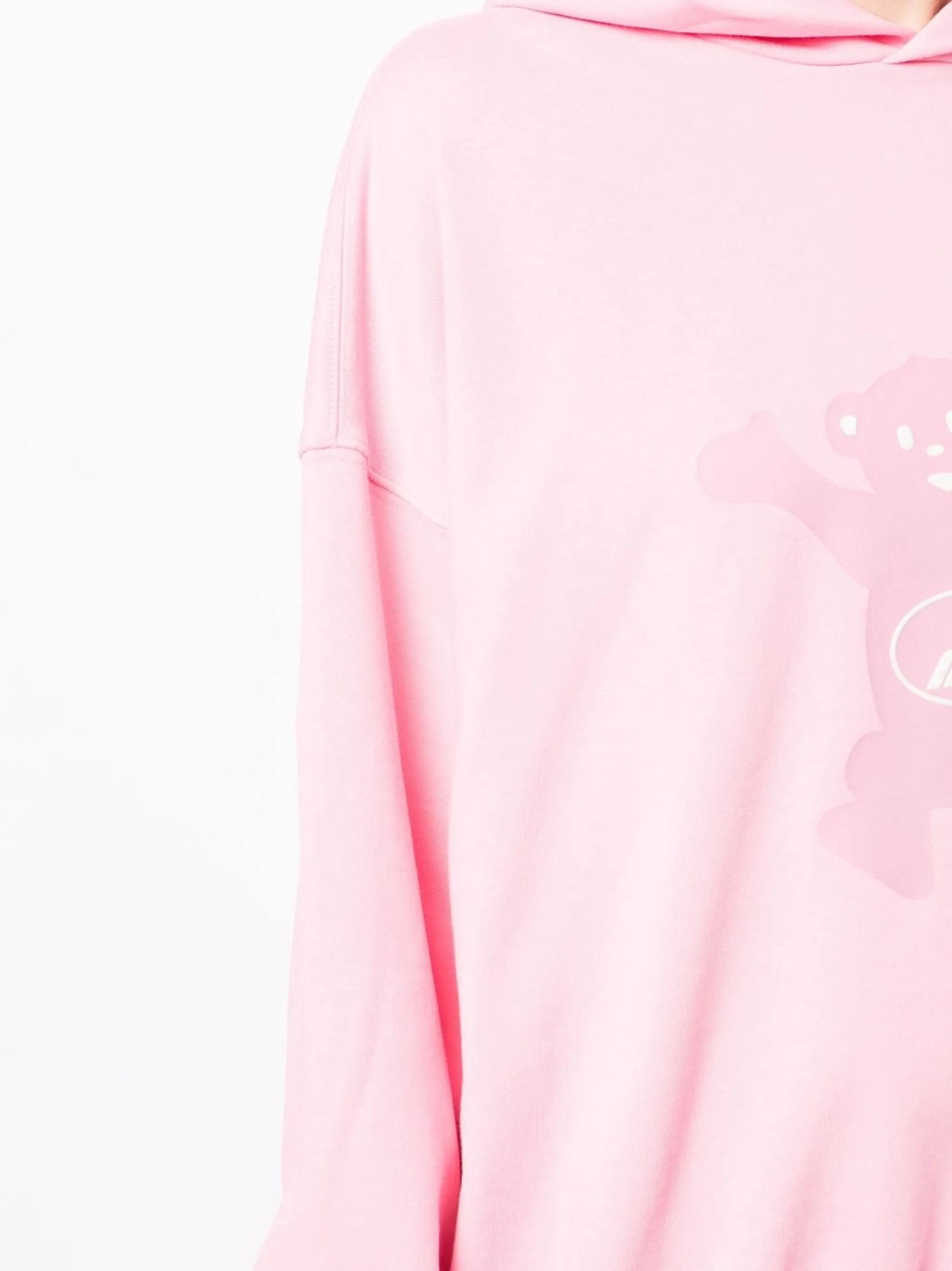 logo print cotton hoodie