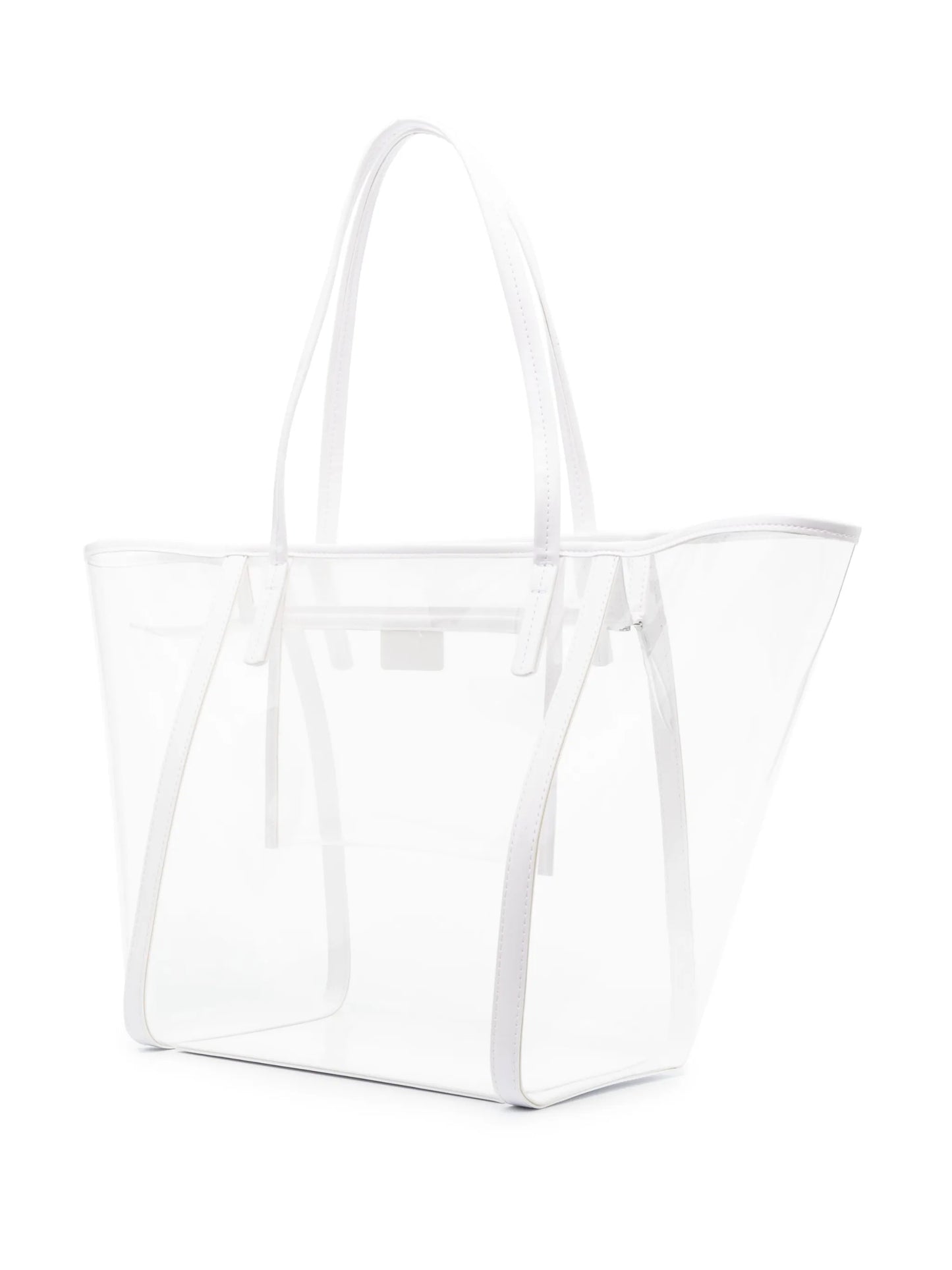 contrasting-trim tote bag