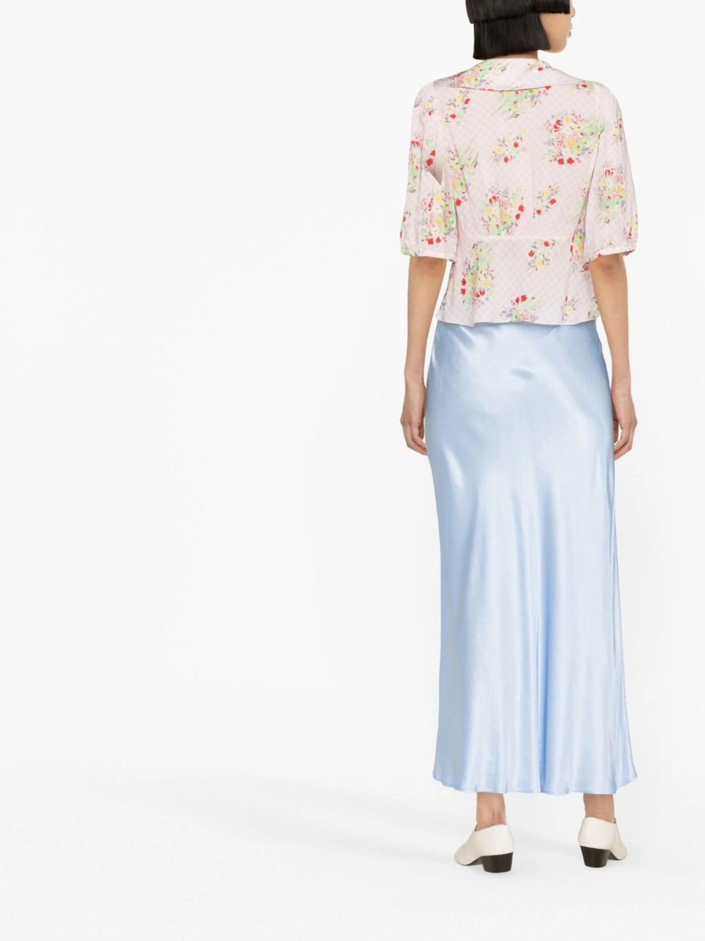satin midi skirt