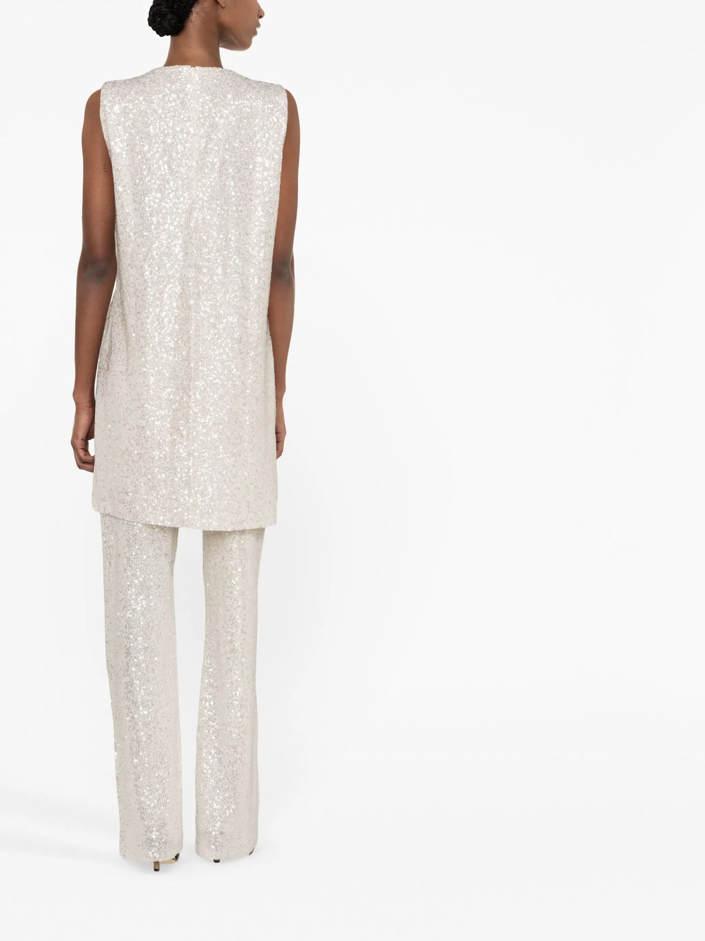 sequin-embellished tunic top