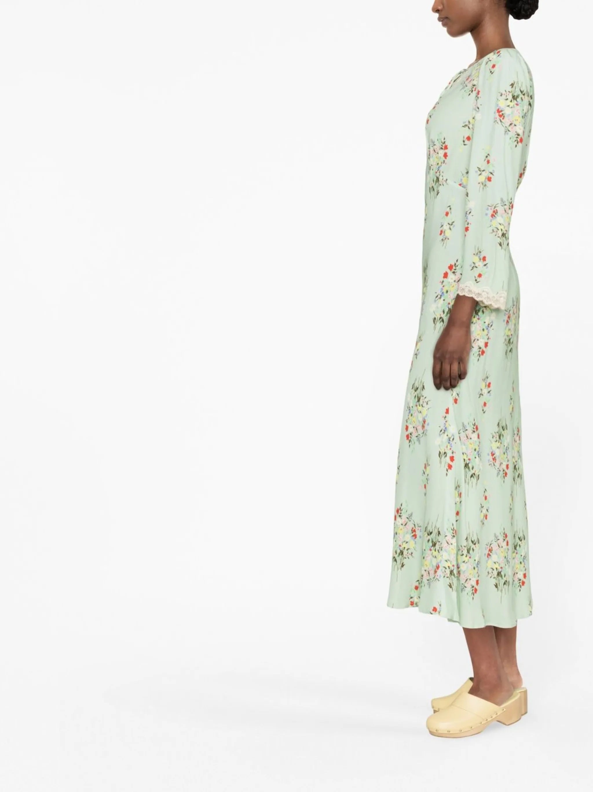 'Angelica' floral-print midi dress