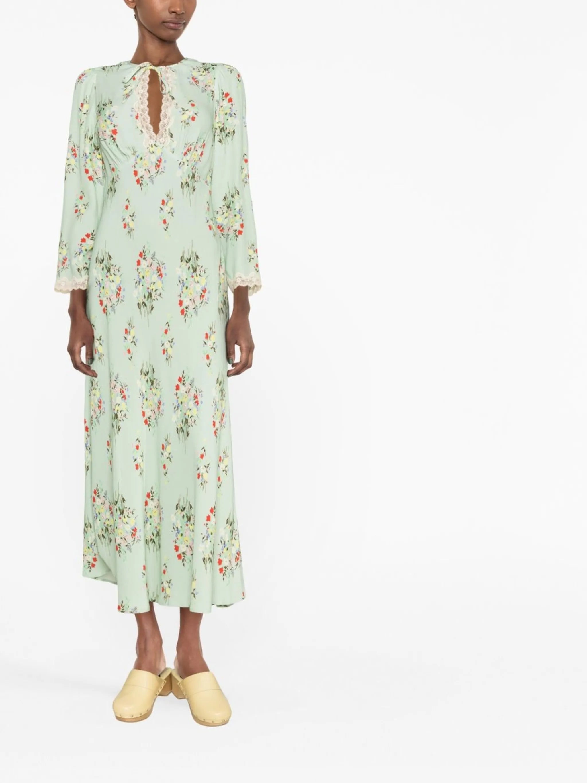 'Angelica' floral-print midi dress