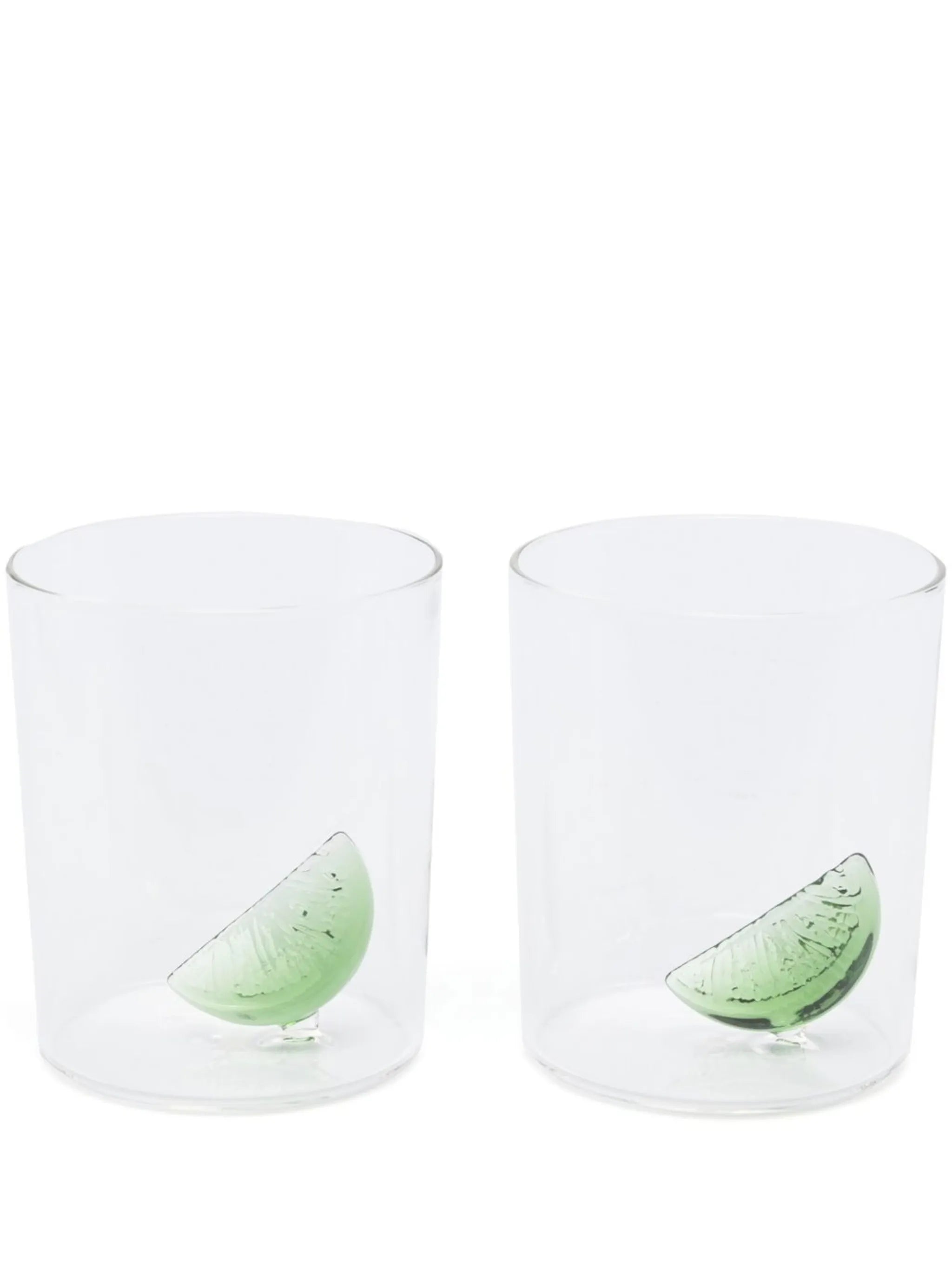 lime-cut embellished glass (set of two)