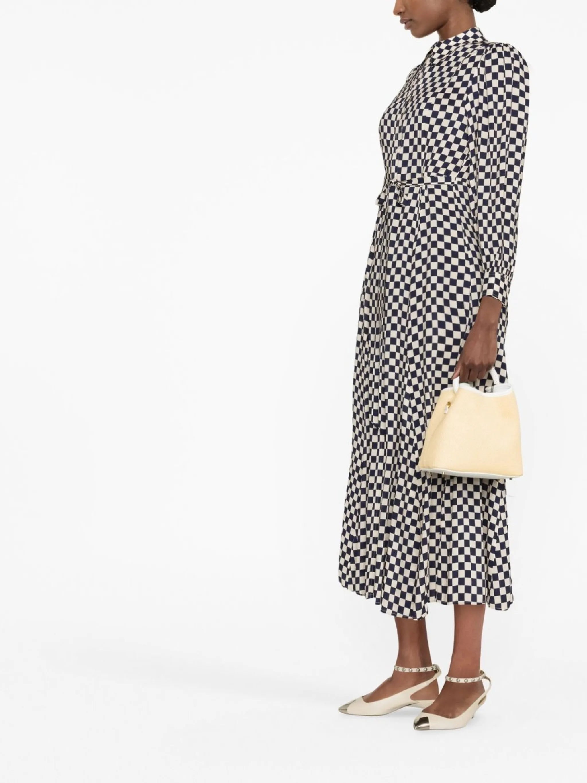'Maddison' checkerboard-print shirt dress