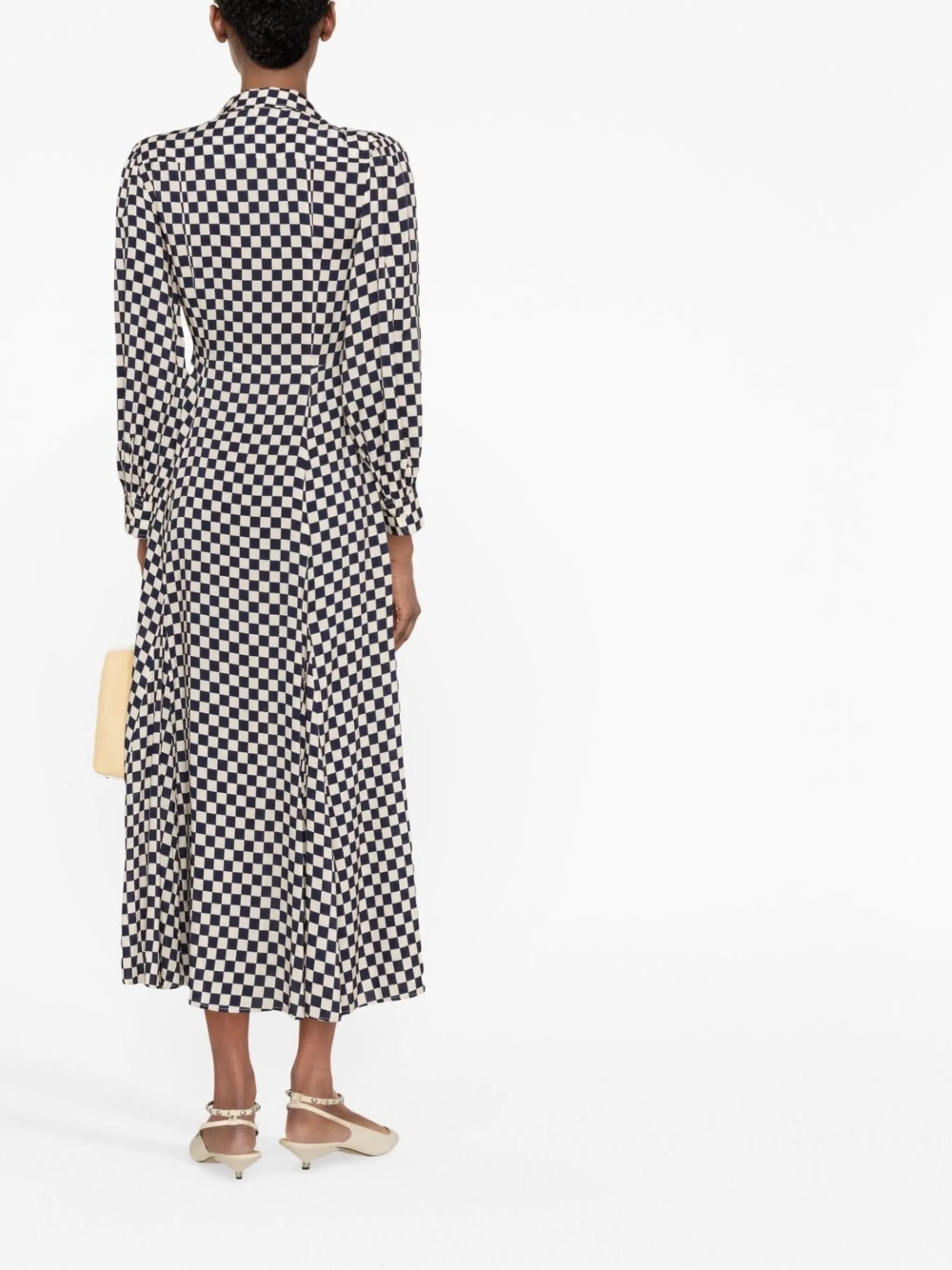 'Maddison' checkerboard-print shirt dress