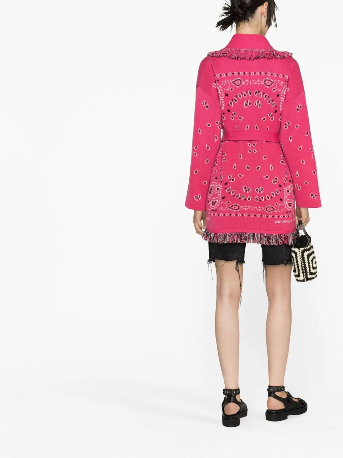 Bandana belted cardigan