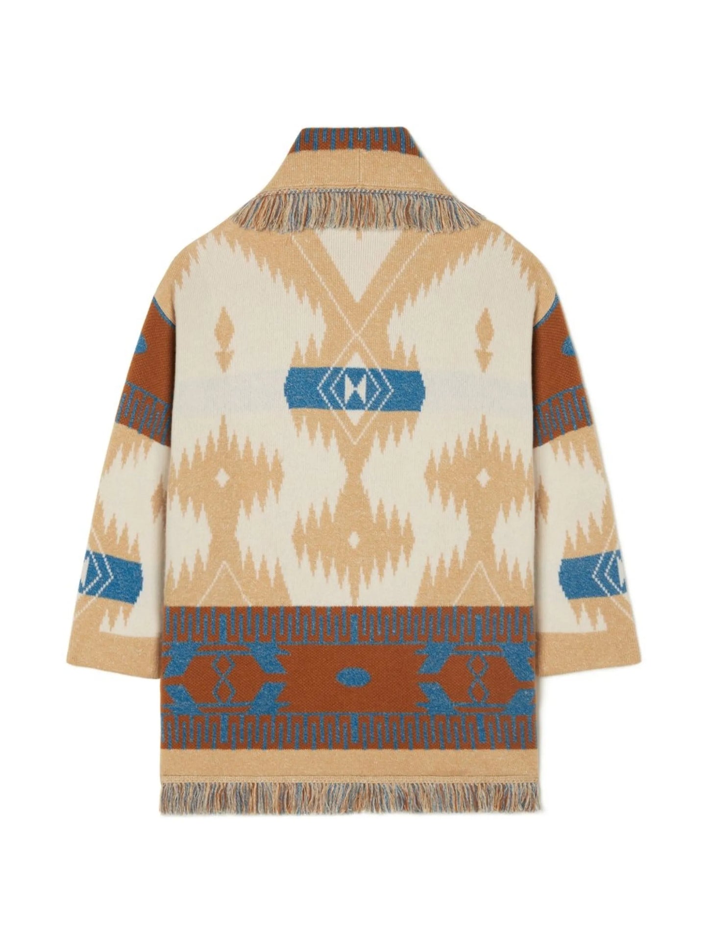 wool graphic-jacquard cardigan