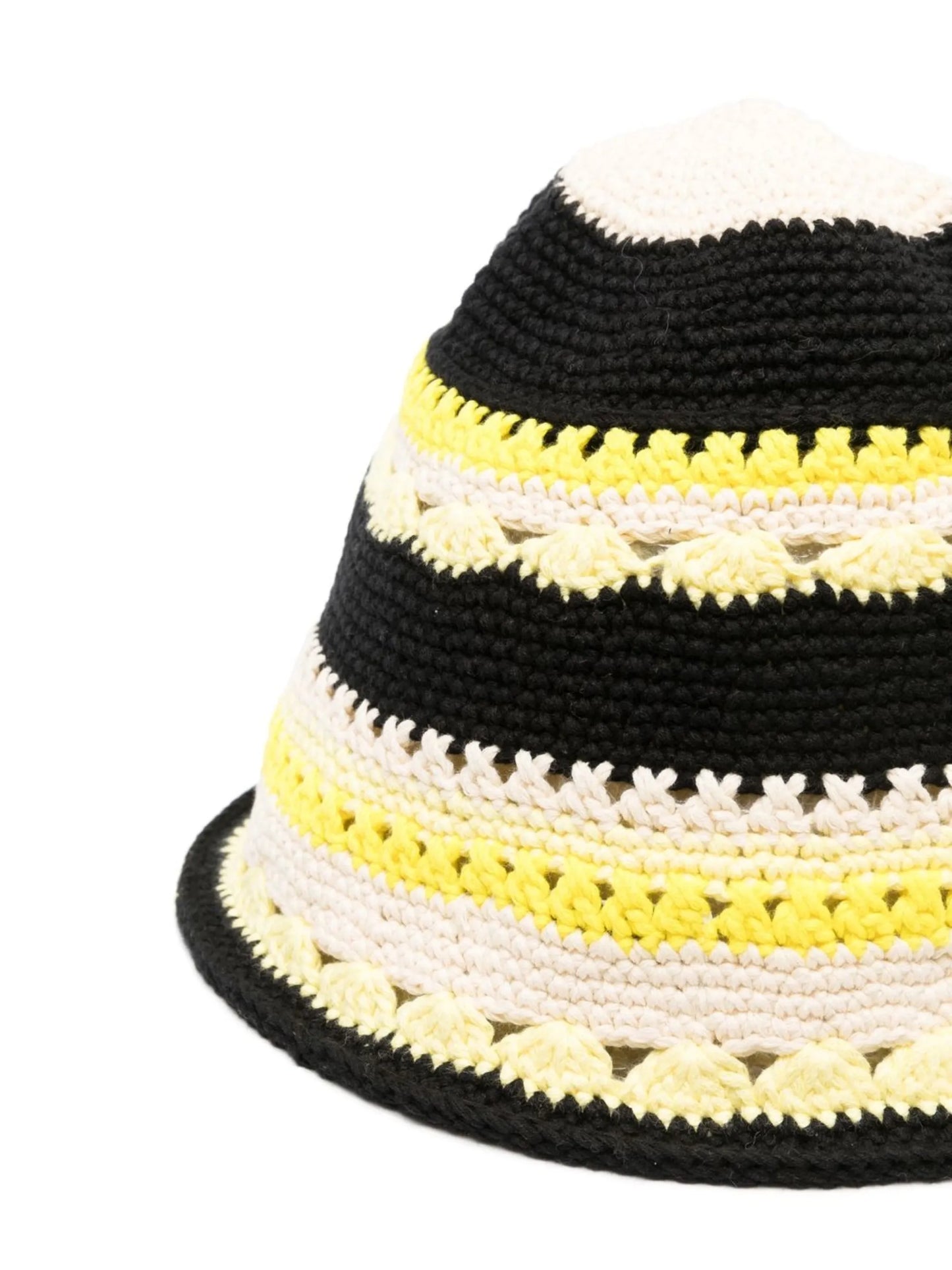 embroidered striped beanie hat