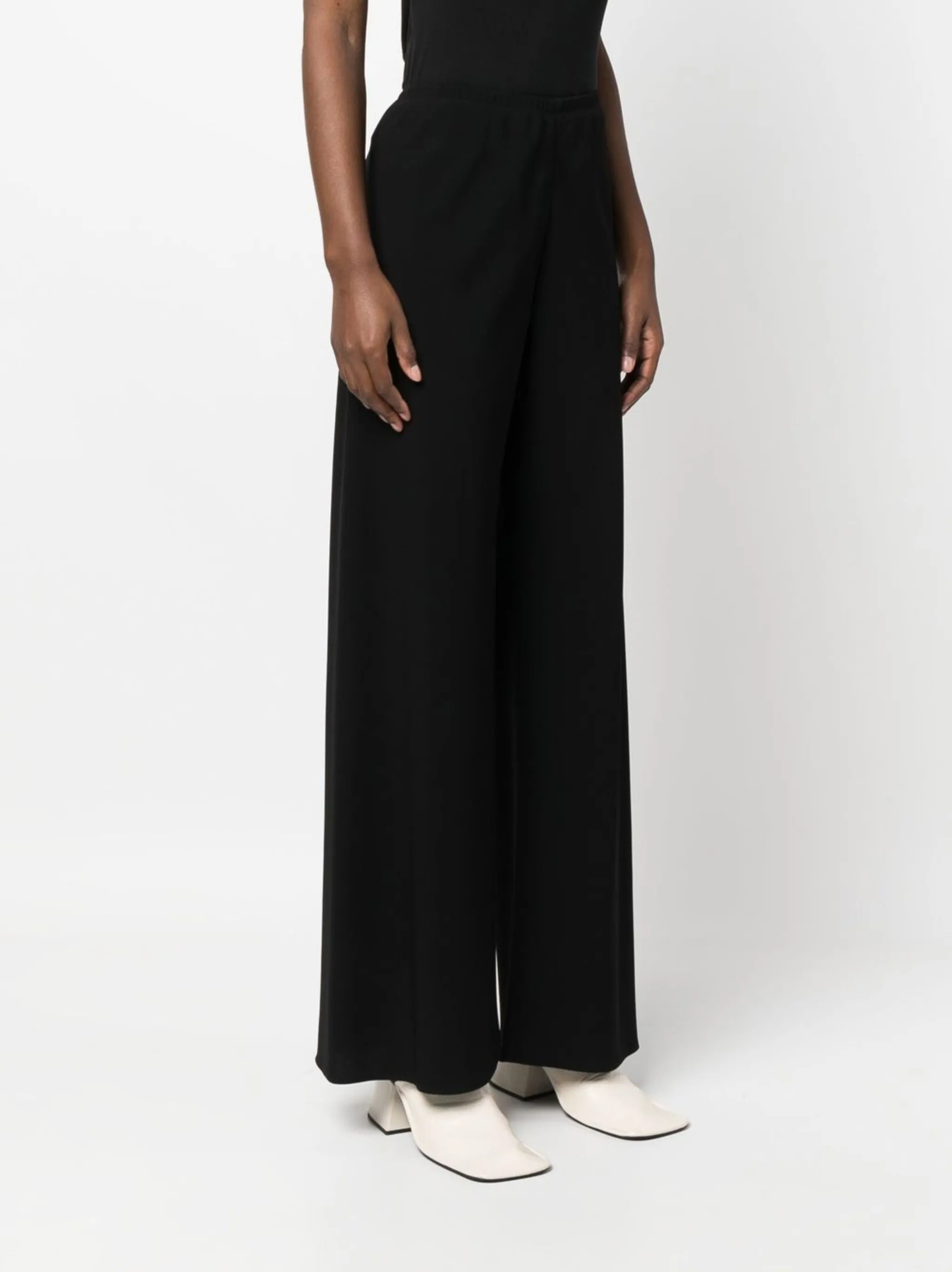 high-waisted wide-leg trousers
