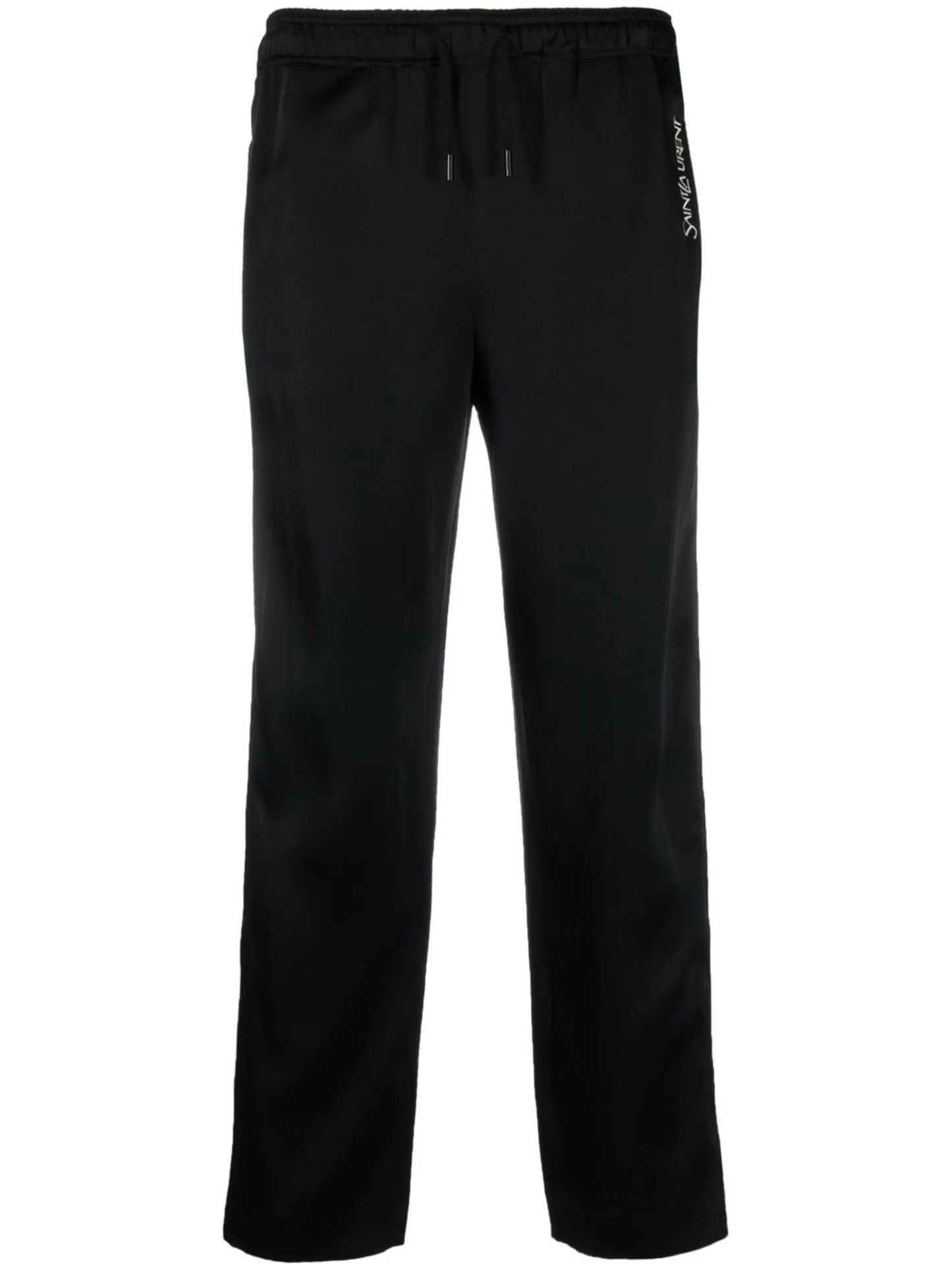 embroidered-logo striped track pants