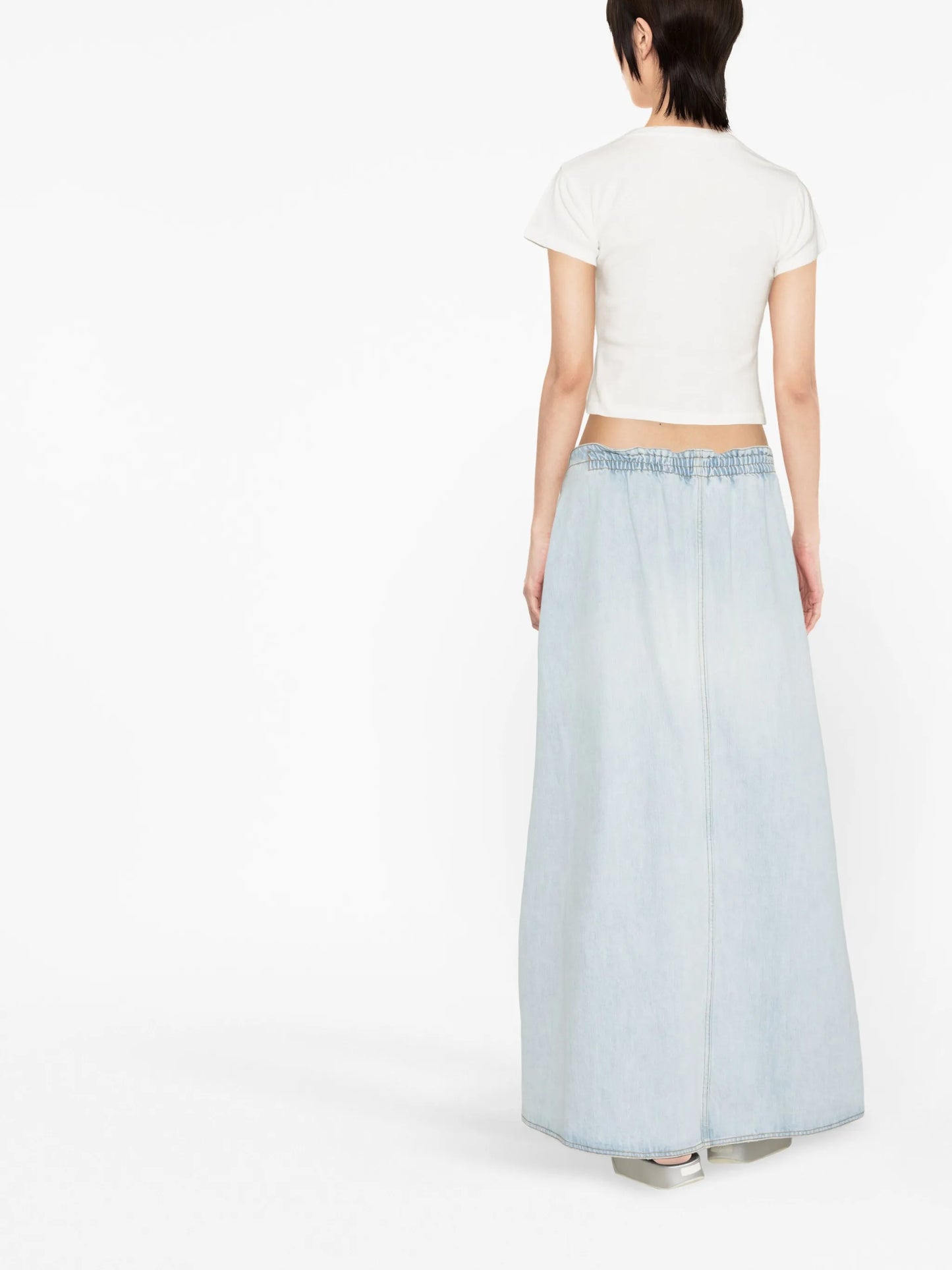 graphic-print cropped top