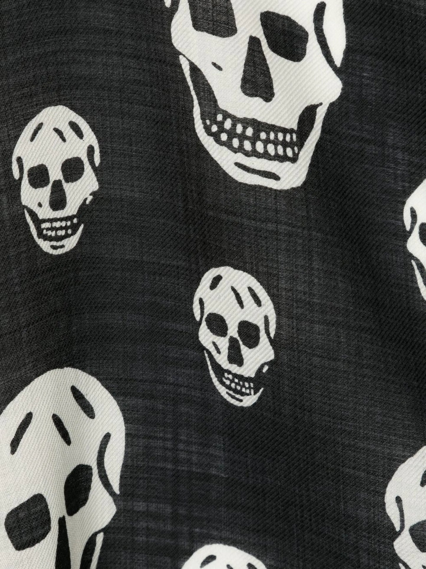 skull-print wool scarf