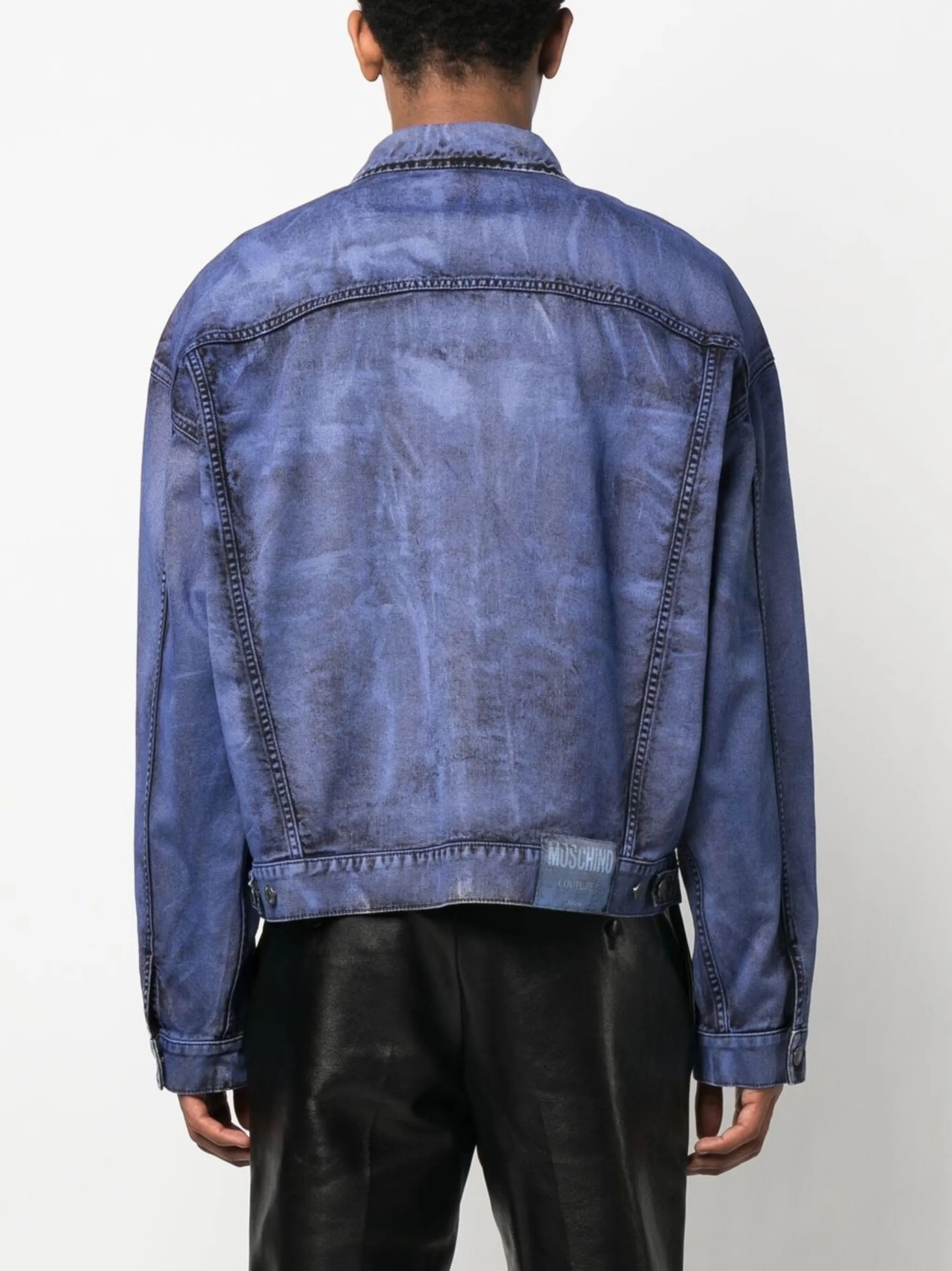 faded-effect denim jacket