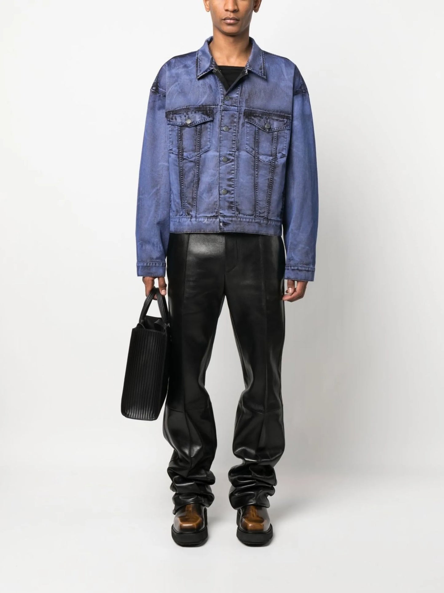 faded-effect denim jacket