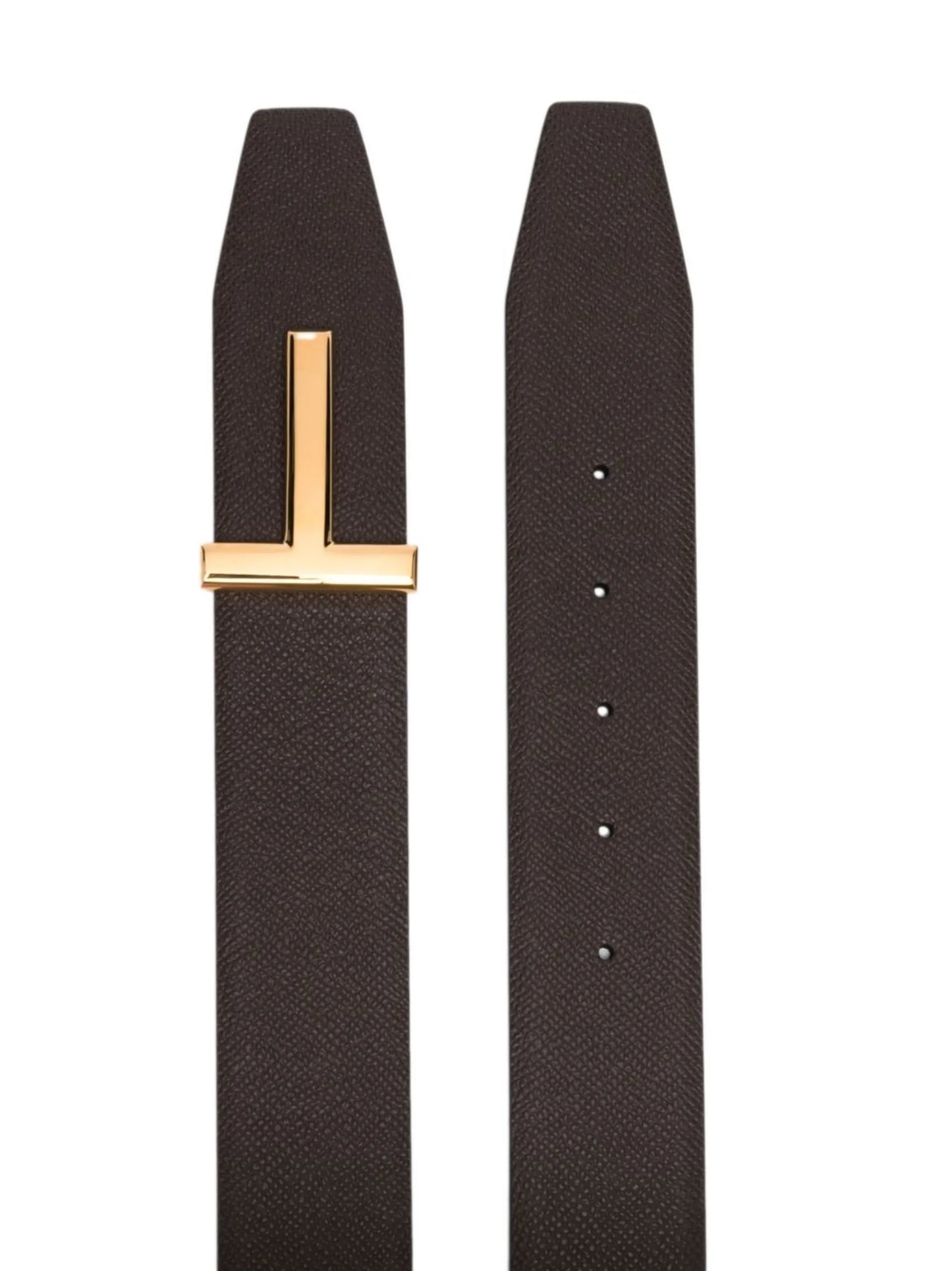 reversible T logo leather belt