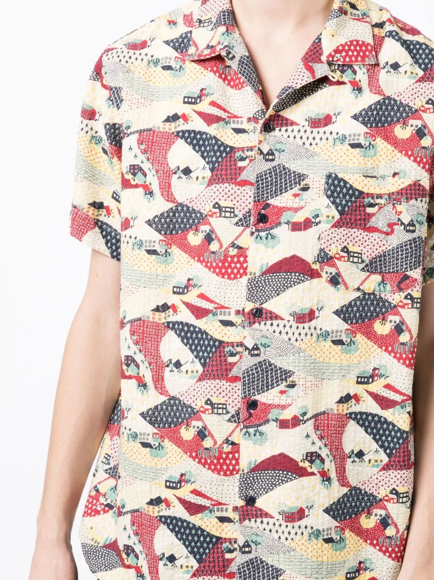 graphic-print short-sleeve shirt