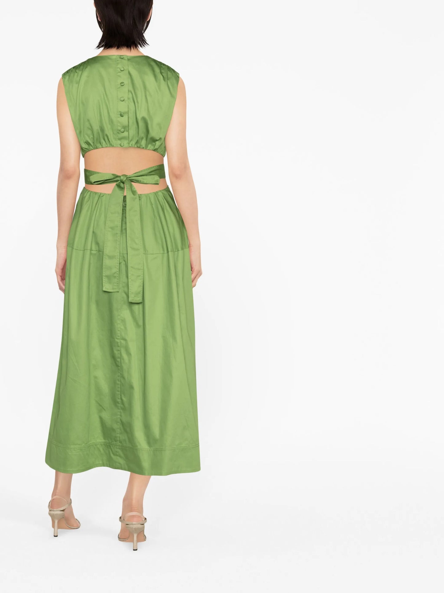 Zorina tie-detail midi dress