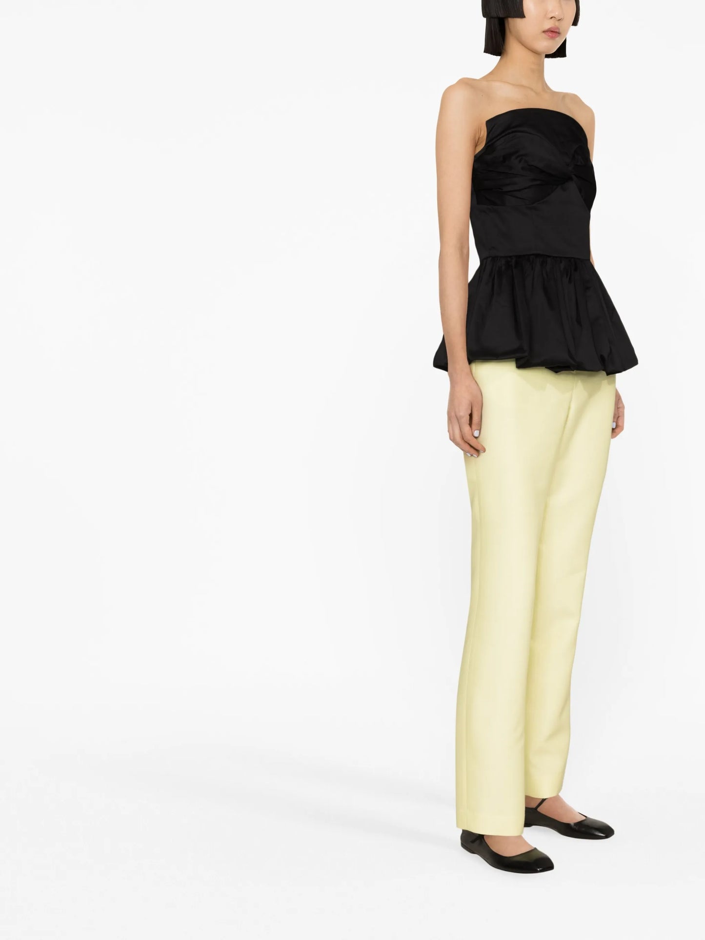 Tamie strapless peplum-hem top