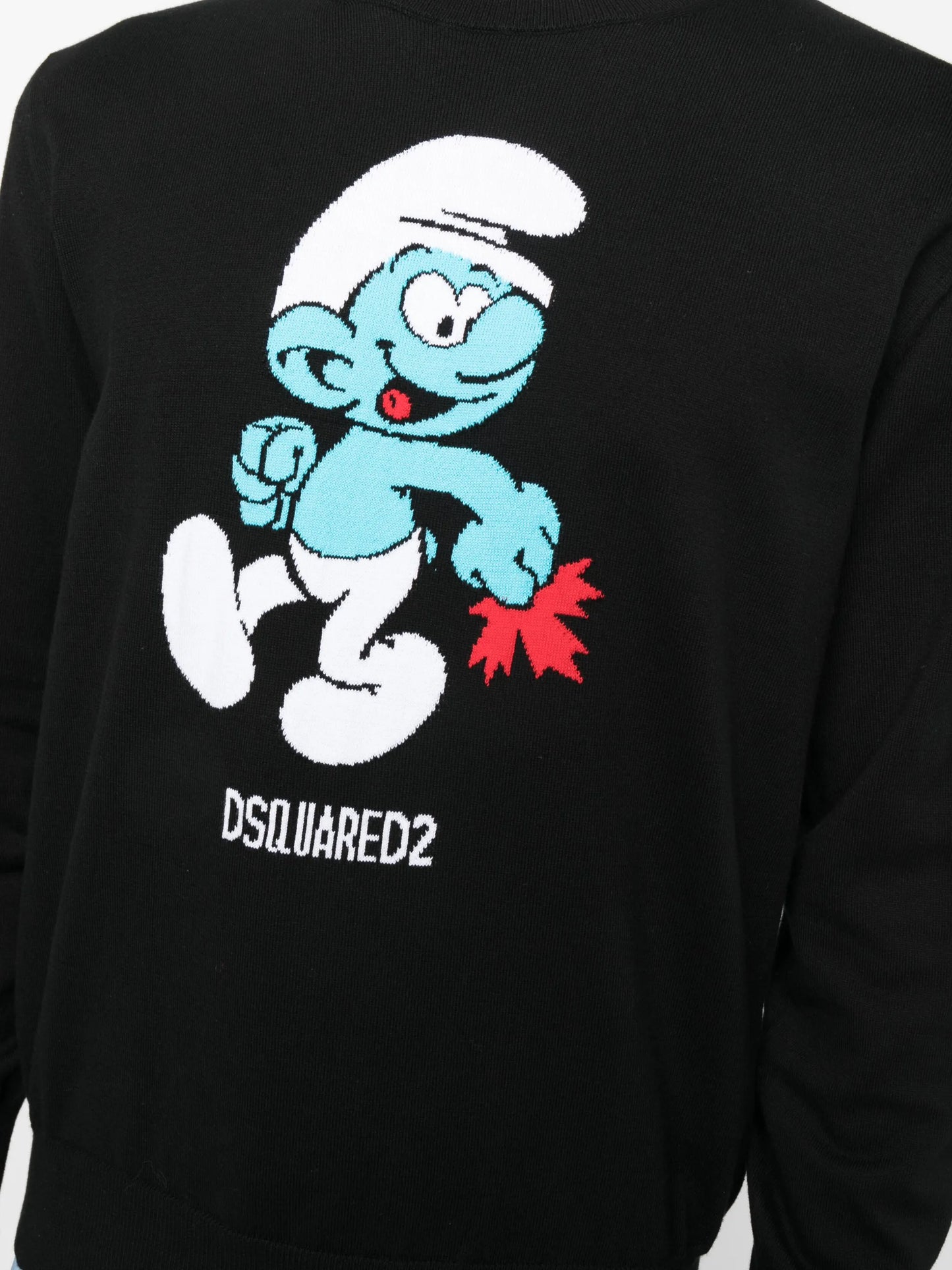 Smurf knitted jumper