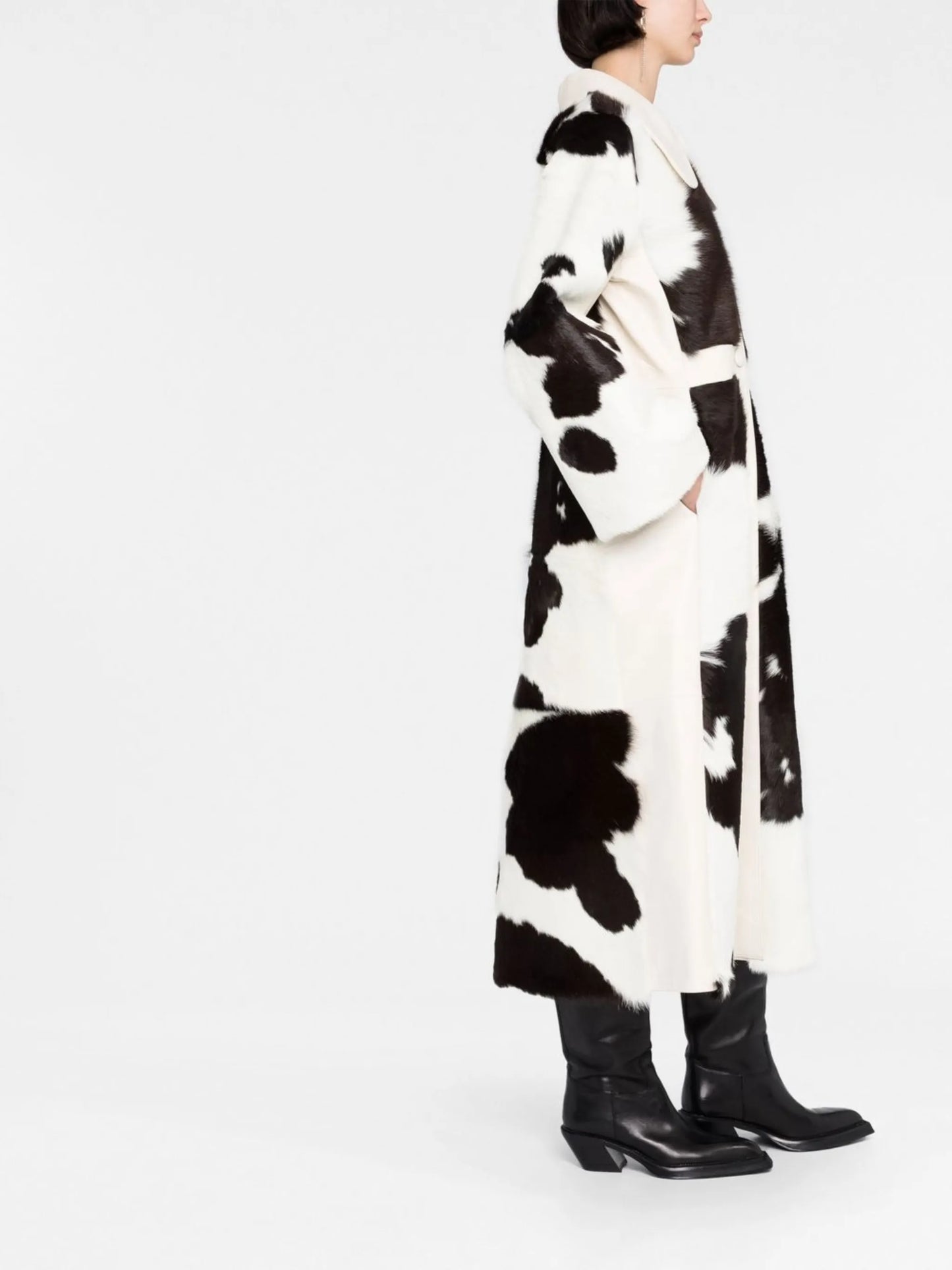 Madalynn cow-print coat