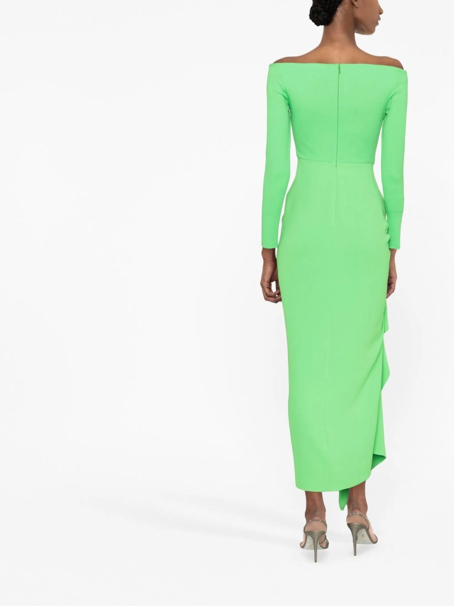Lotus off-shoulder maxi dress