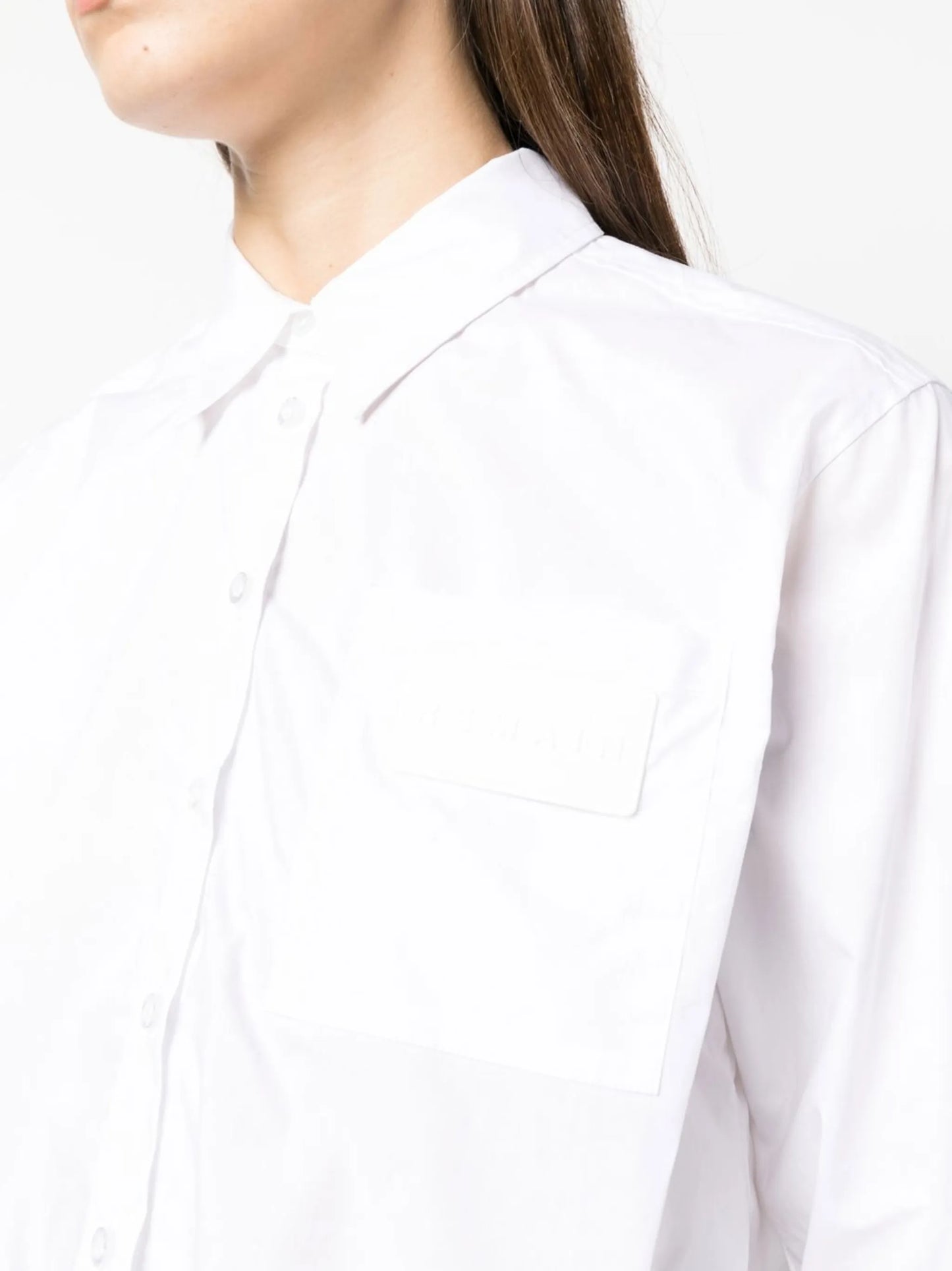 cropped organic cotton shirt
