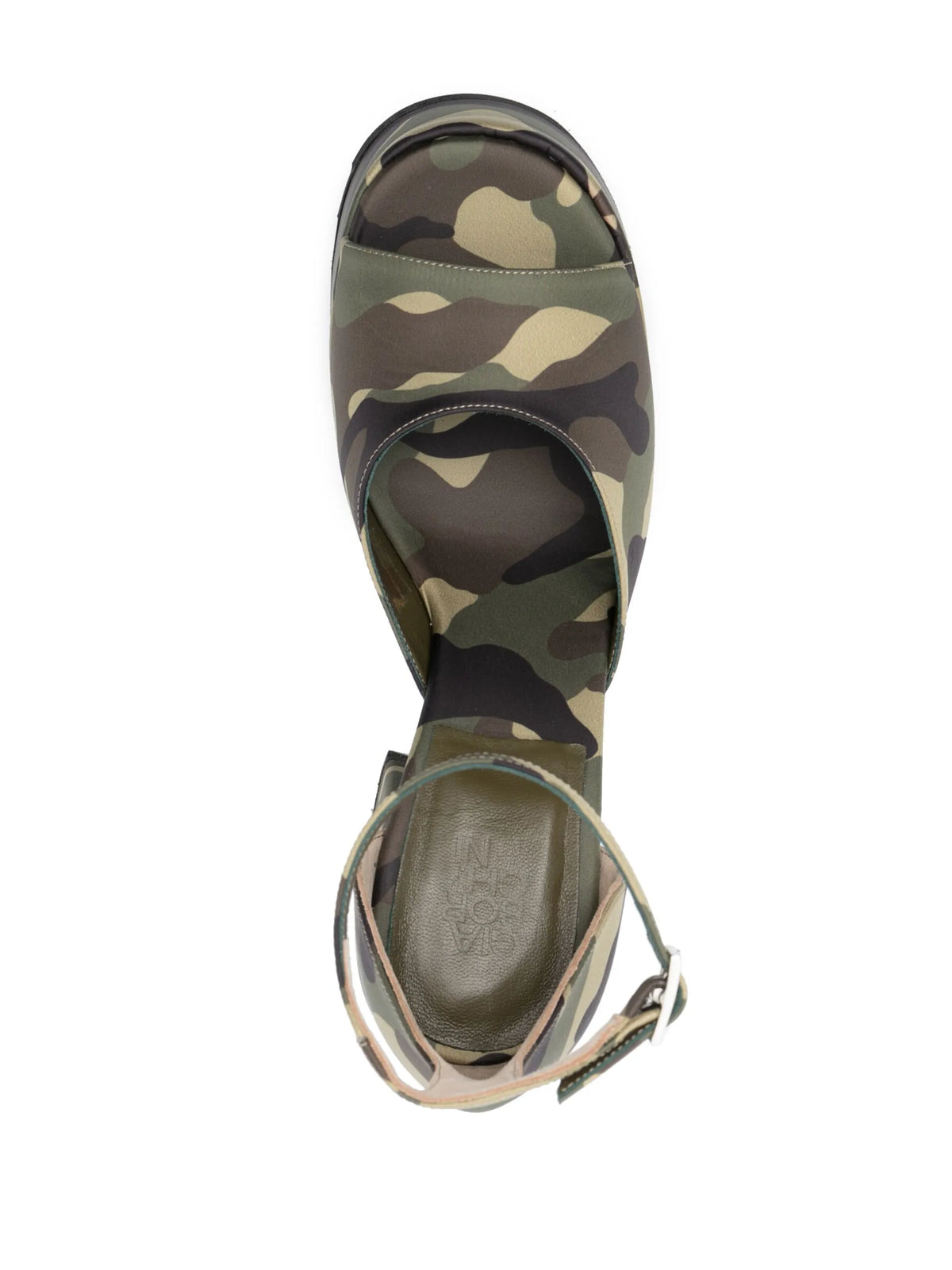 camouflage-print platform sandals