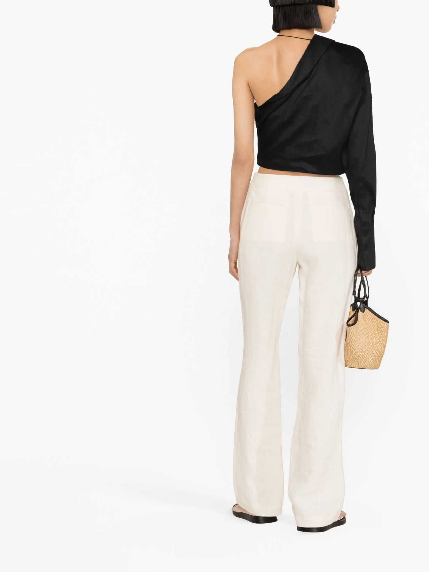 Ganri one-sleeve shirt
