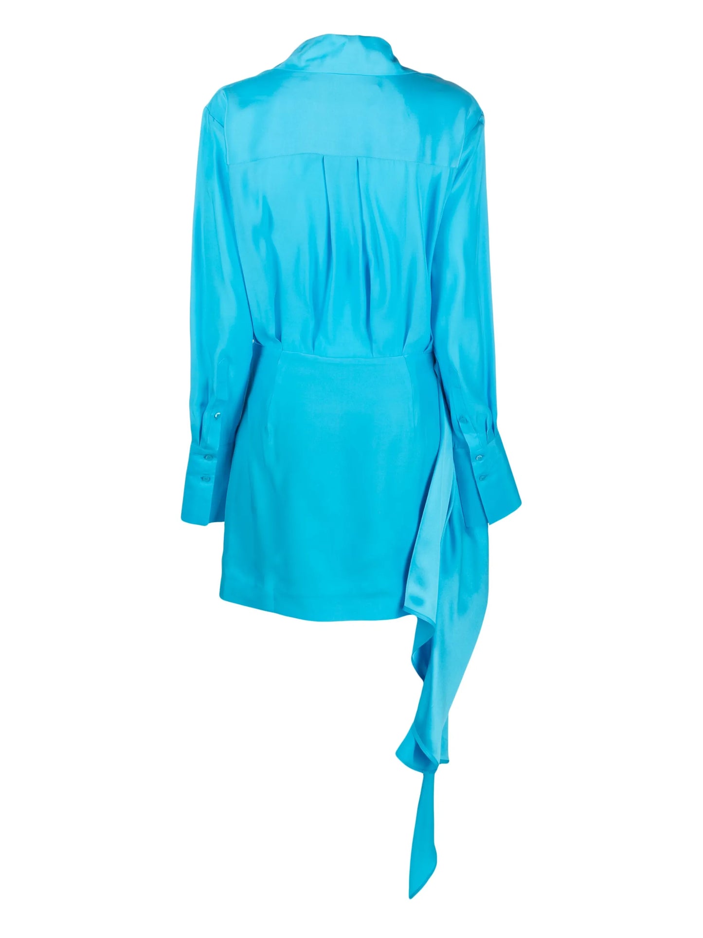 Gravia long-sleeve silk minidress
